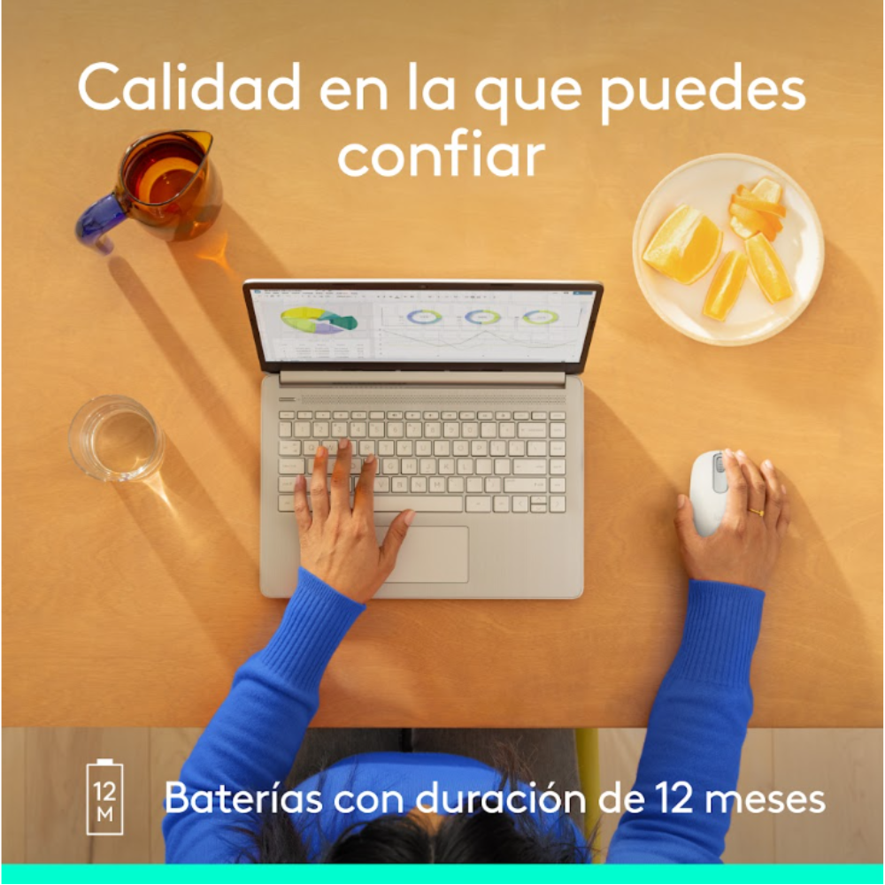 MOUSE LOGITECH M196 BLUETOOTH BLANCO - 6
