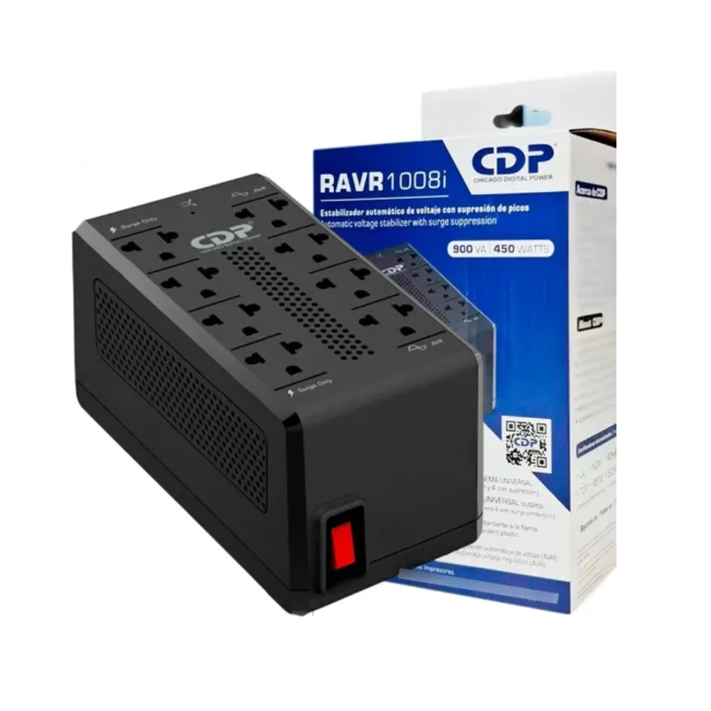 ESTABILIZADOR CDP RAVR1008I 1000VA/500W 8 SALIDAS (RAVR1008I) - 1
