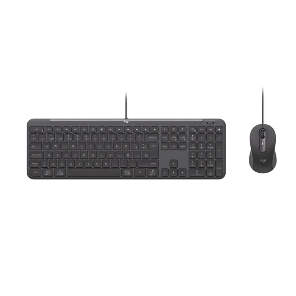 KIT TECLADO Y MOUSE LOGITECH MK620 CABLEADO COLOR NEGRO - 1