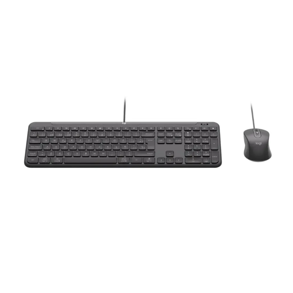 KIT TECLADO Y MOUSE LOGITECH MK620 CABLEADO COLOR NEGRO - 4