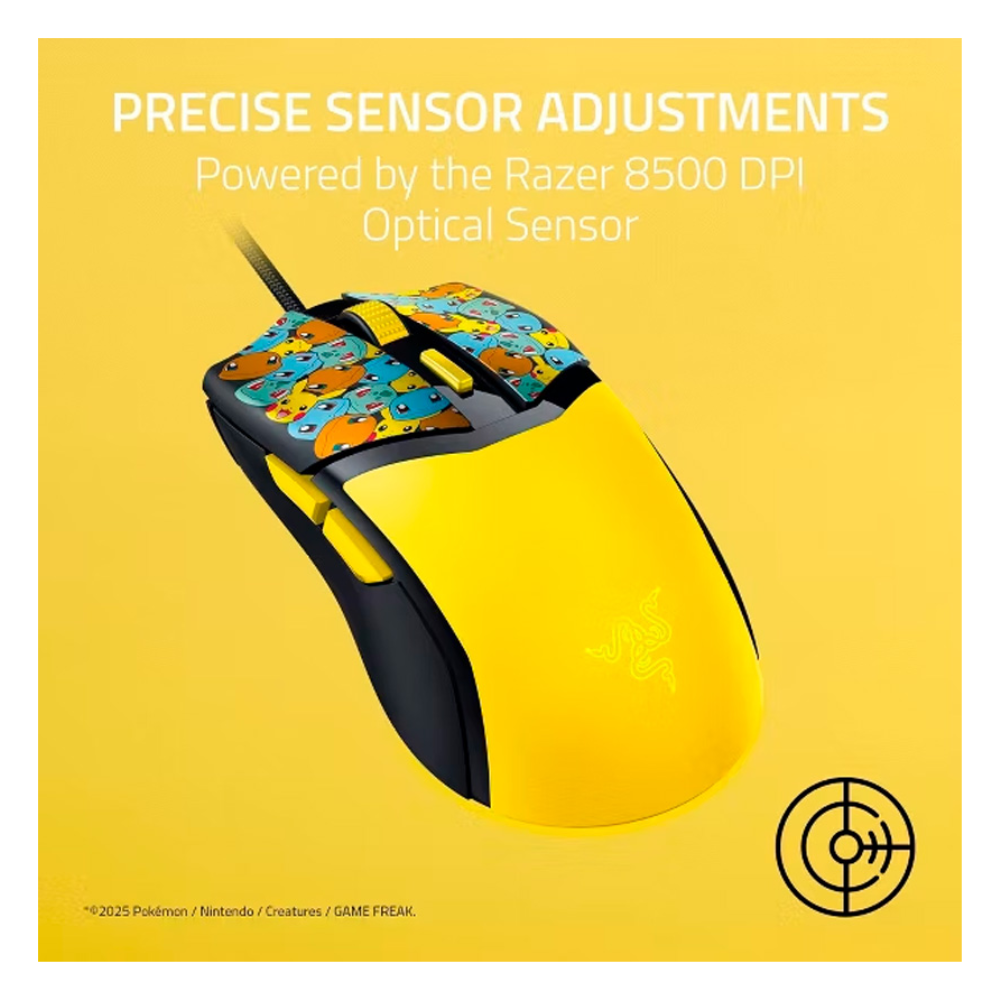 MOUSE RAZER COBRA POKÉMON EDITION 8500 DPI AMARILLO - 5
