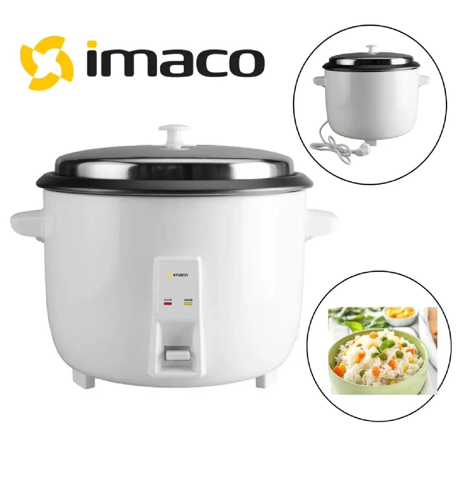 Olla Arrocera Imaco RC56 5.6 Litros – Blanco - 1