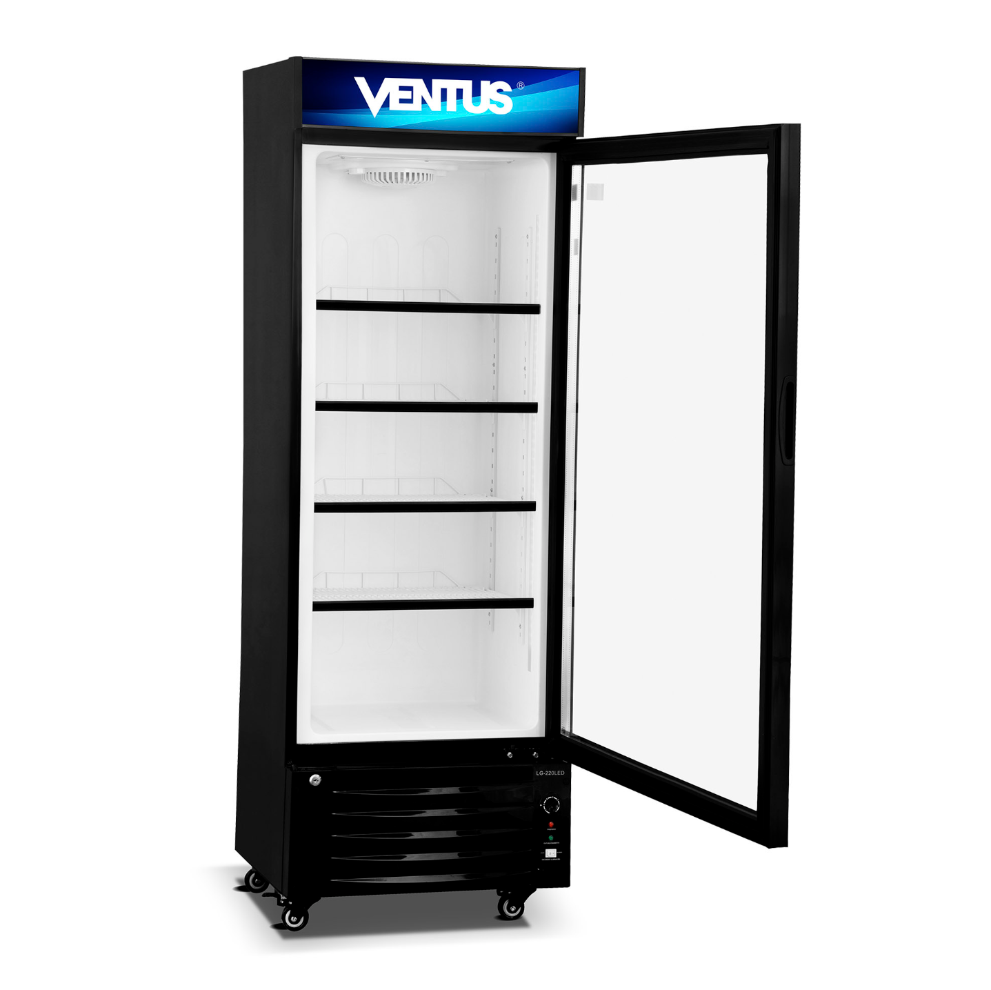 VISICOOLER VENTUS LG-220LED 220L NO FROST 1 PUERTA LG-220 LED NEGRO - 1