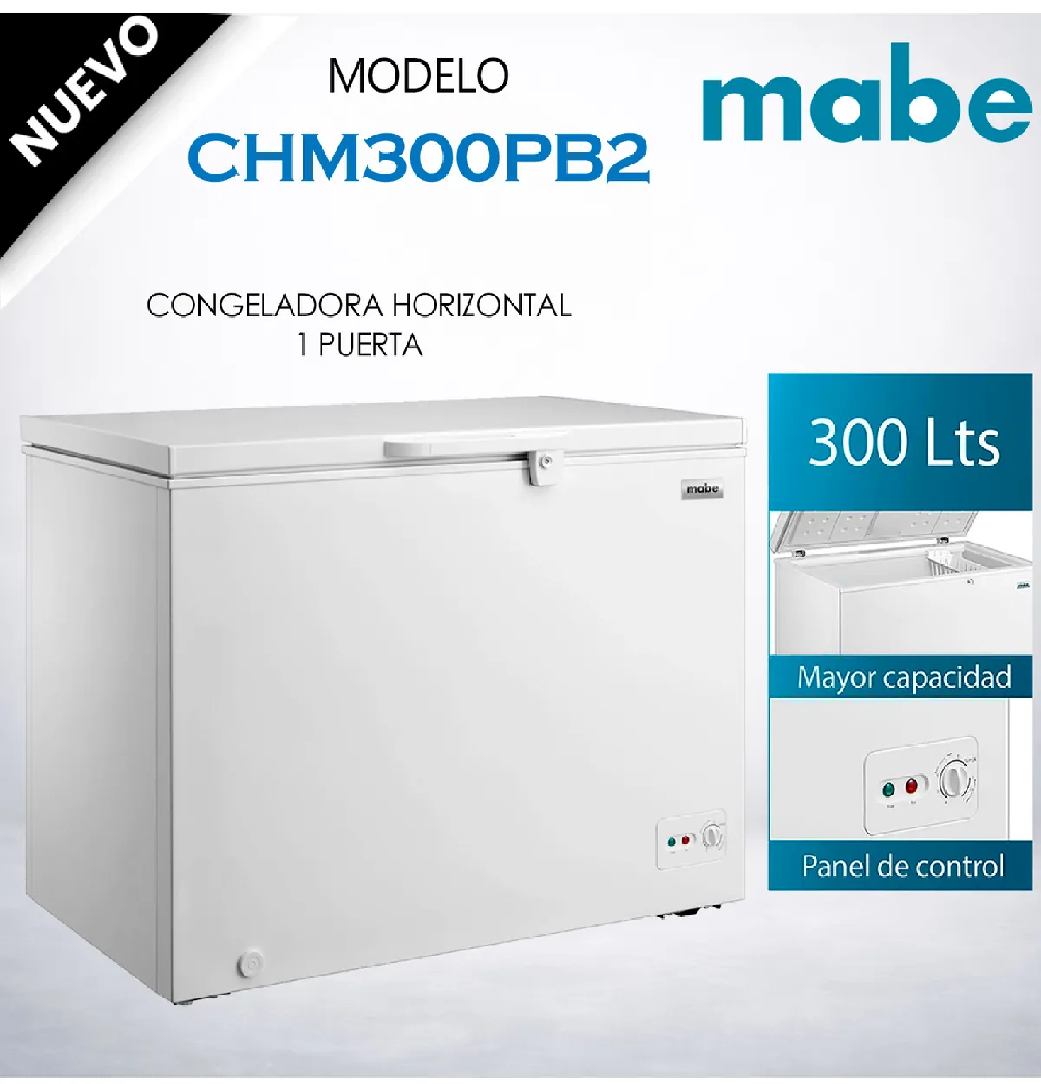 CONGELADOR MABE CHM300PB2 300LT FROST BLANCO - 1