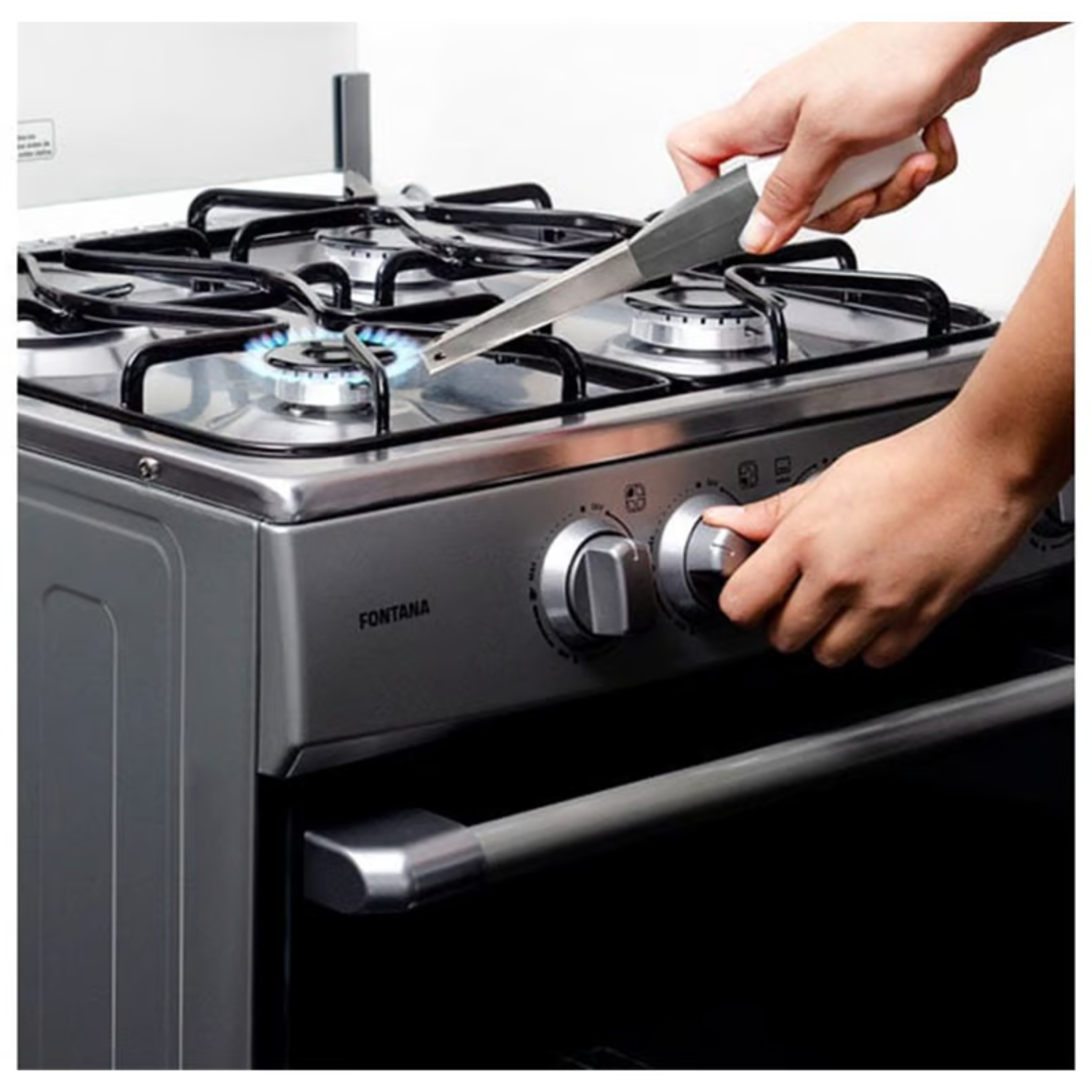Cocina a Gas Indurama Fontana 20" 4 Hornillas - Gris - 3