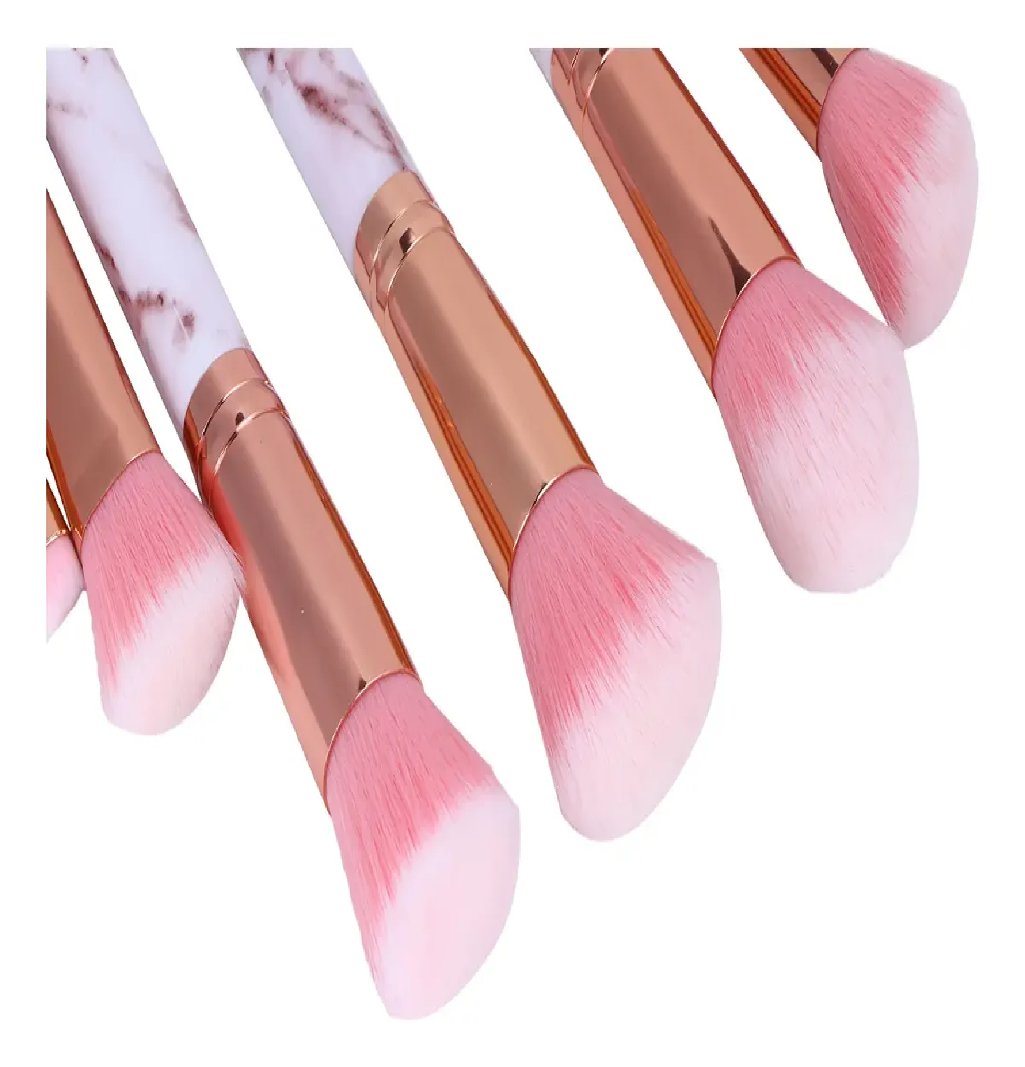 SET BROCHAS 10 UNIDADES MAQUILLAJE ROSA - 3