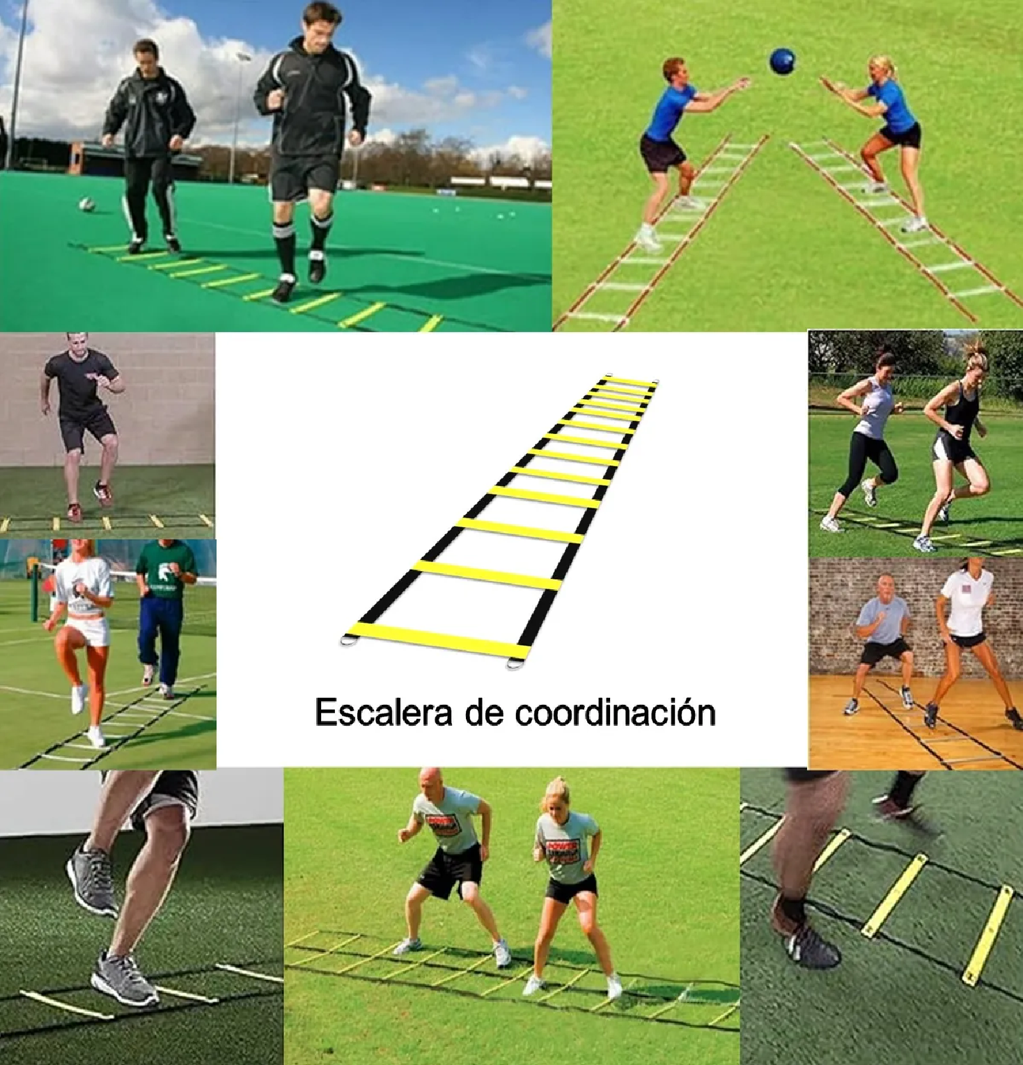 ESCALERA ENTRENAMIENTO AGILIDAD 12 PASOS + BOLSO FITNES - 4
