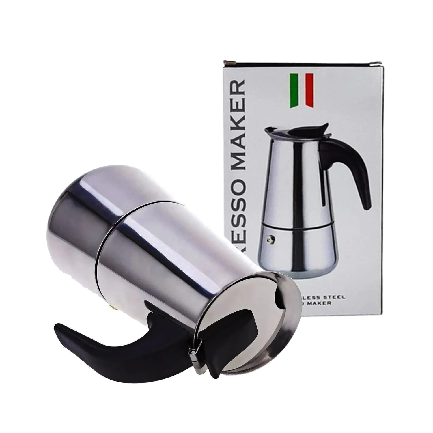 CAFETERA ITALIANA 6 TAZAS ACERO INOXIDABLE ESPRESSO MAKER | Acero - 1
