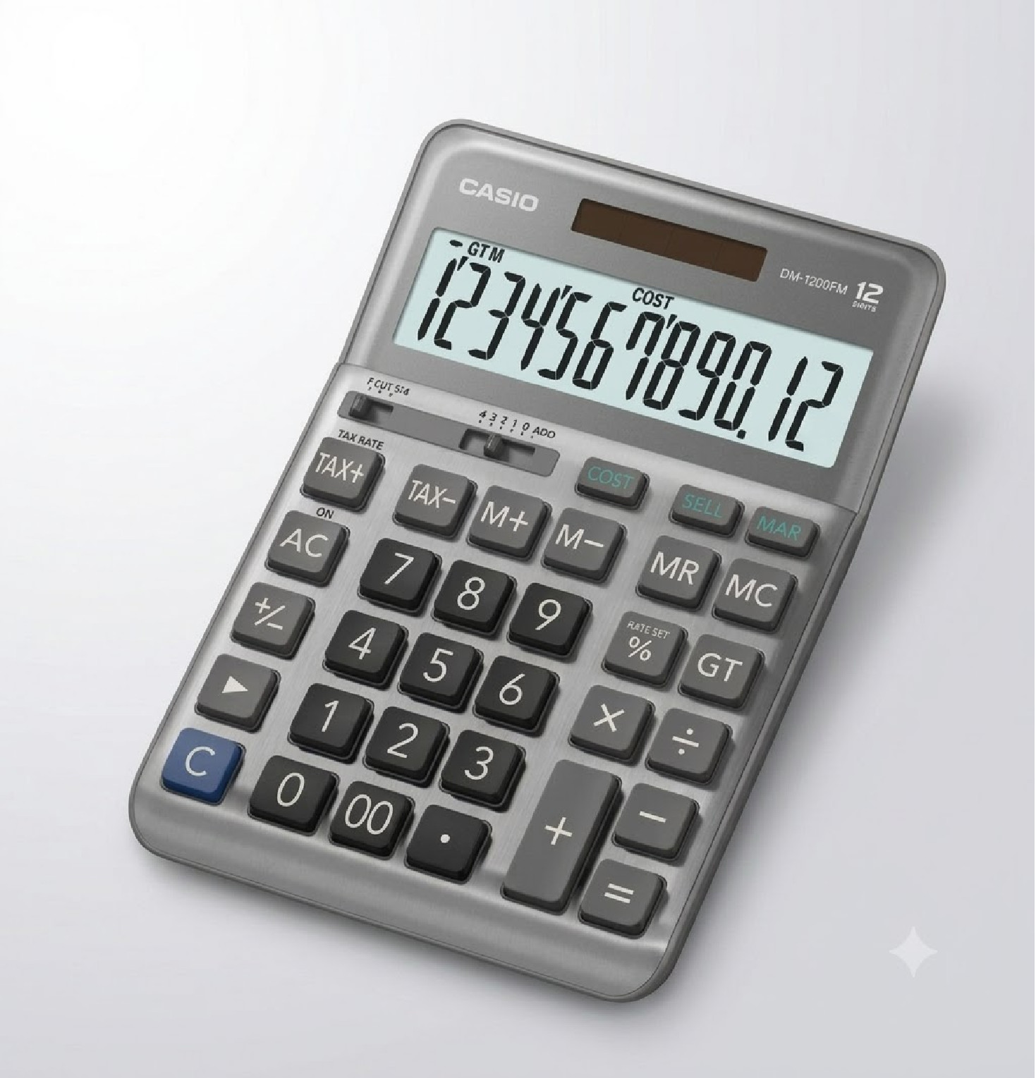 Calculadora de Escritorio Casio DM-1200FM 12 Dígitos - Gris - 2