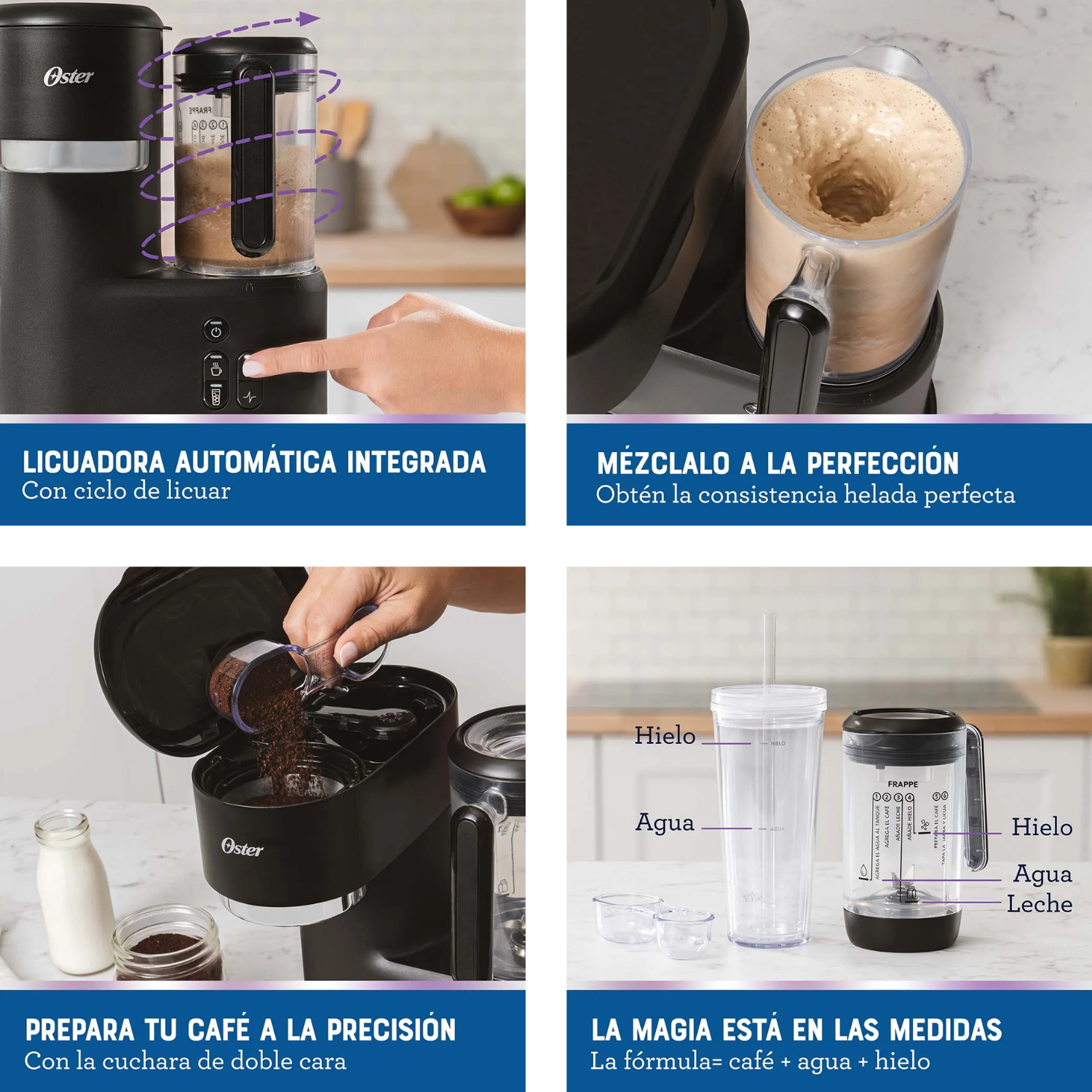 Cafetera frappé Oster con licuadora BVSTDC03B - 3