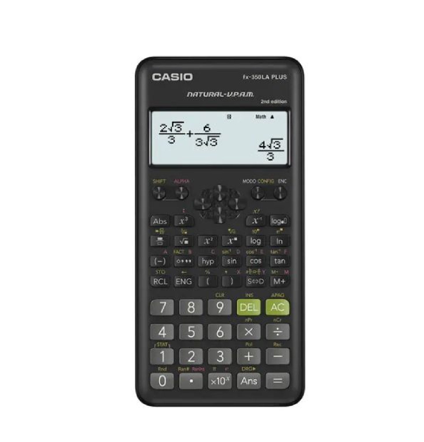 Calculadora Científica Casio FX-350LA Plus 2da Edición - Negro - 1