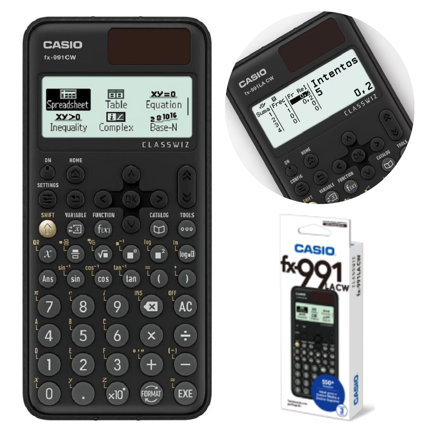 CALCULADORA CIENTÍFICA CASIO PROFESIONAL FX-570LA CW NEGRO - 1