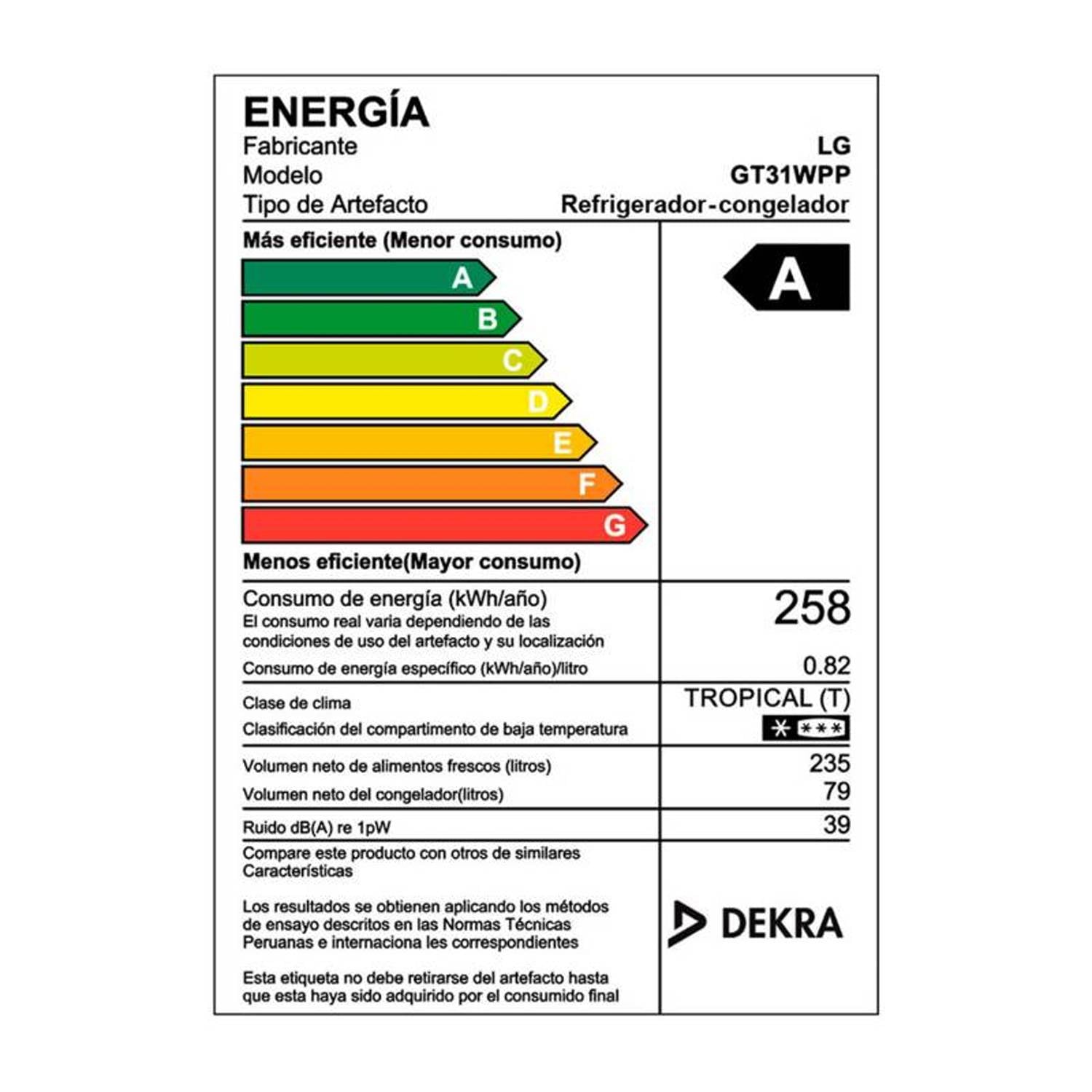 REFRIGERADORA LG TOP FREEZER NO FROST 314LT CON DOORCOOLING GT31WPP PLATEADA - 5