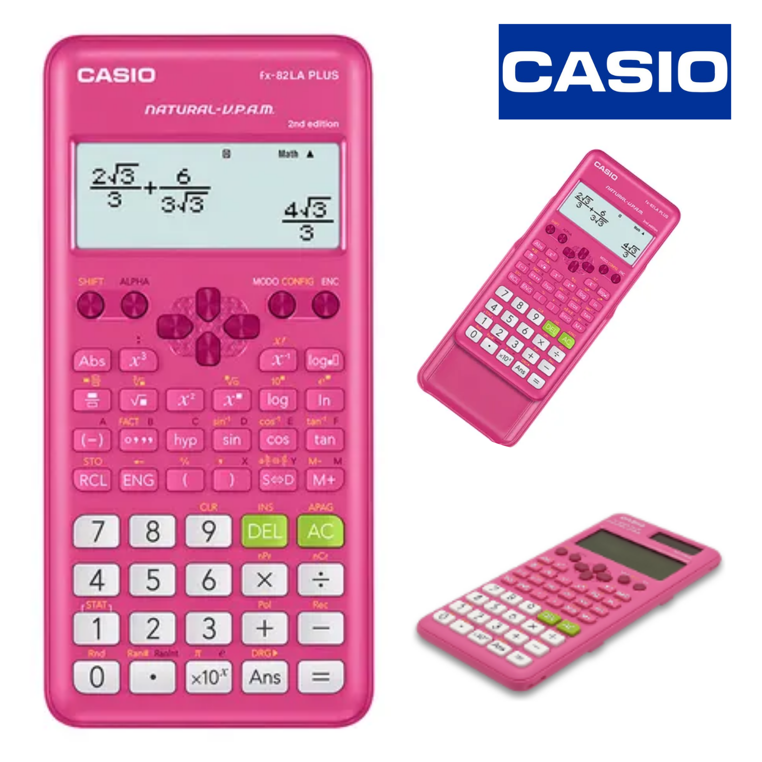 CALCULADORA CIENTÍFICA CASIO 2DA EDICIÓN FX-82LA PLUS ROSADO - 1