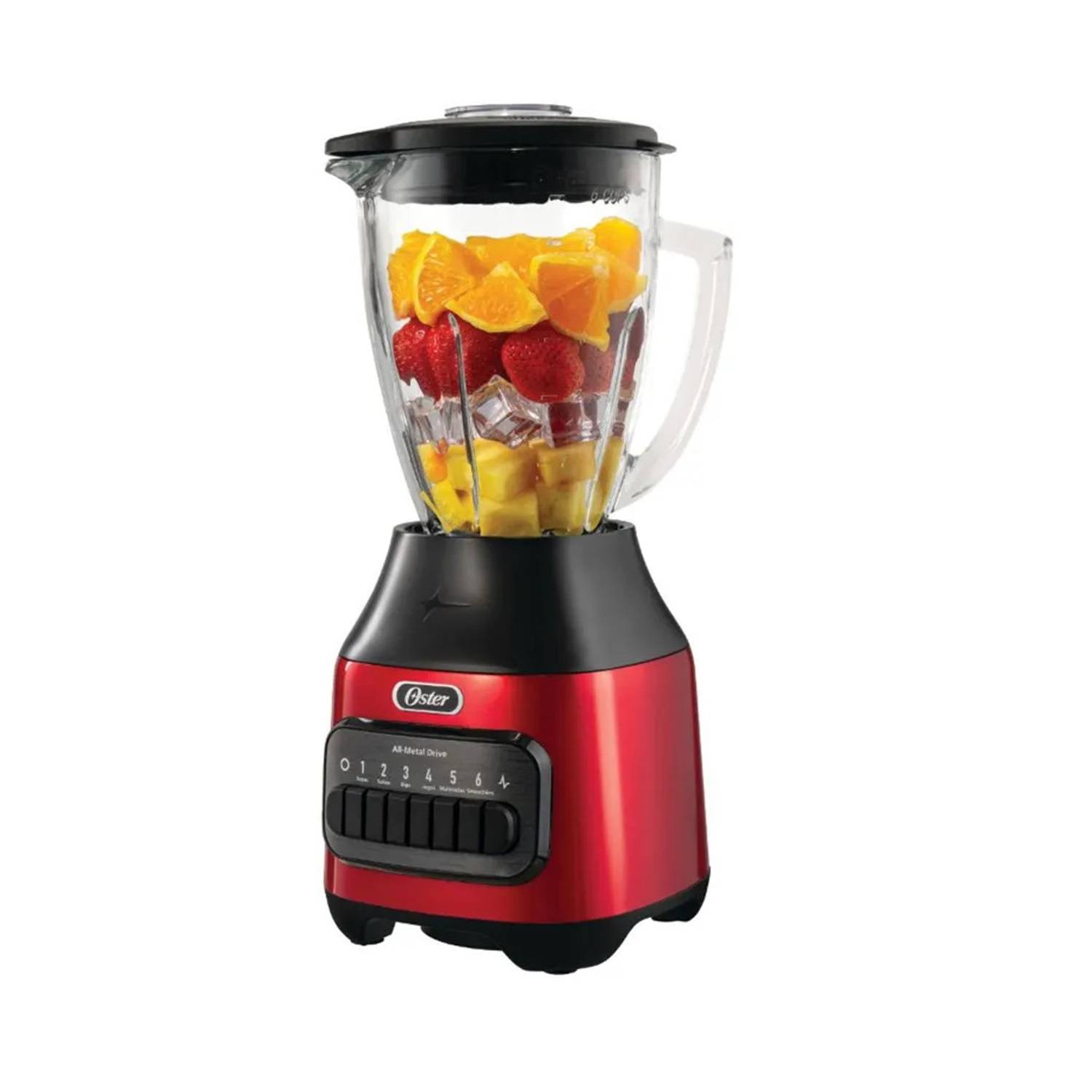 Licuadora Oster BLSTPEG-CPB de 1.5L con 6 Velocidades 600W – Rojo - 2