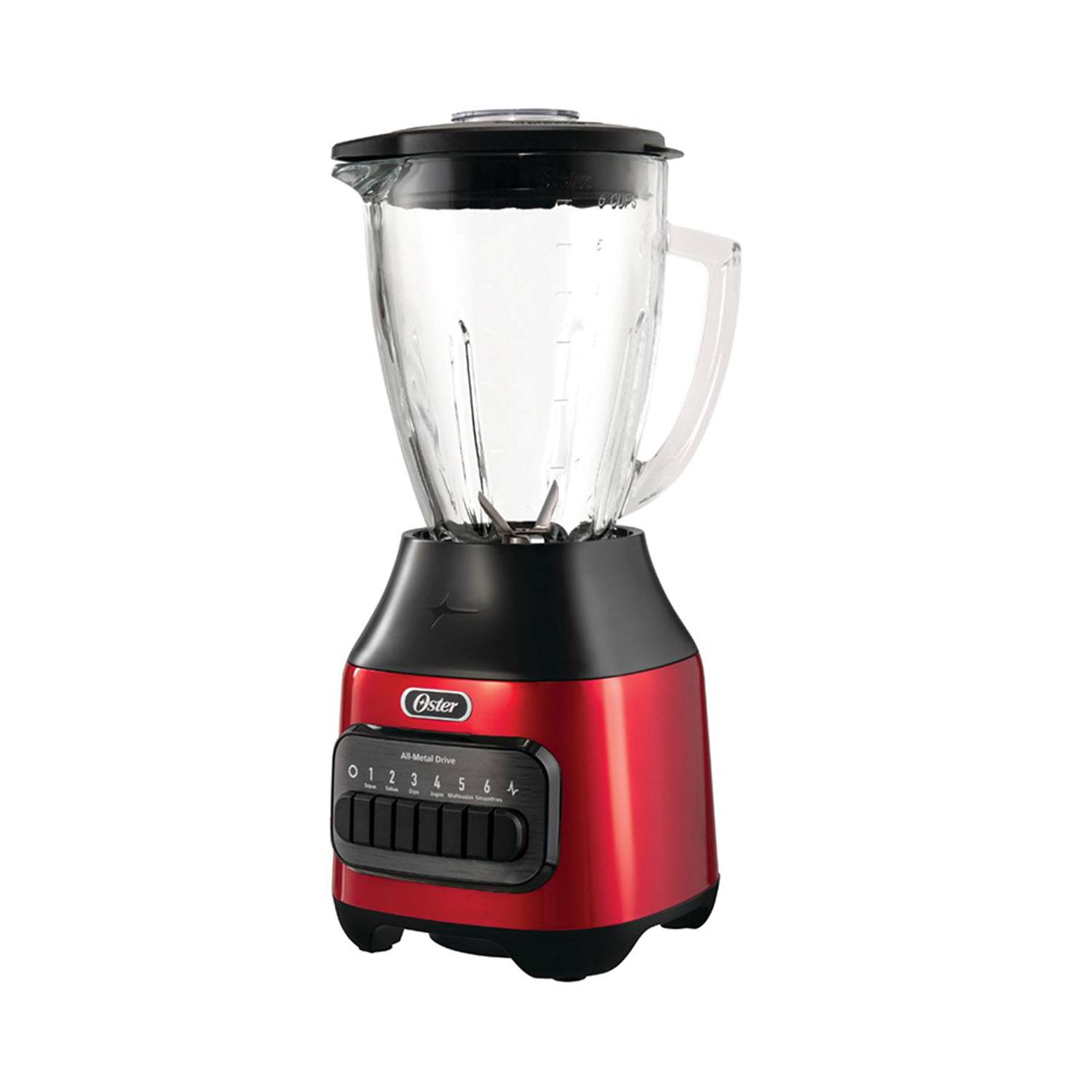 Licuadora Oster BLSTPEG-CPB de 1.5L con 6 Velocidades 600W – Rojo - 4