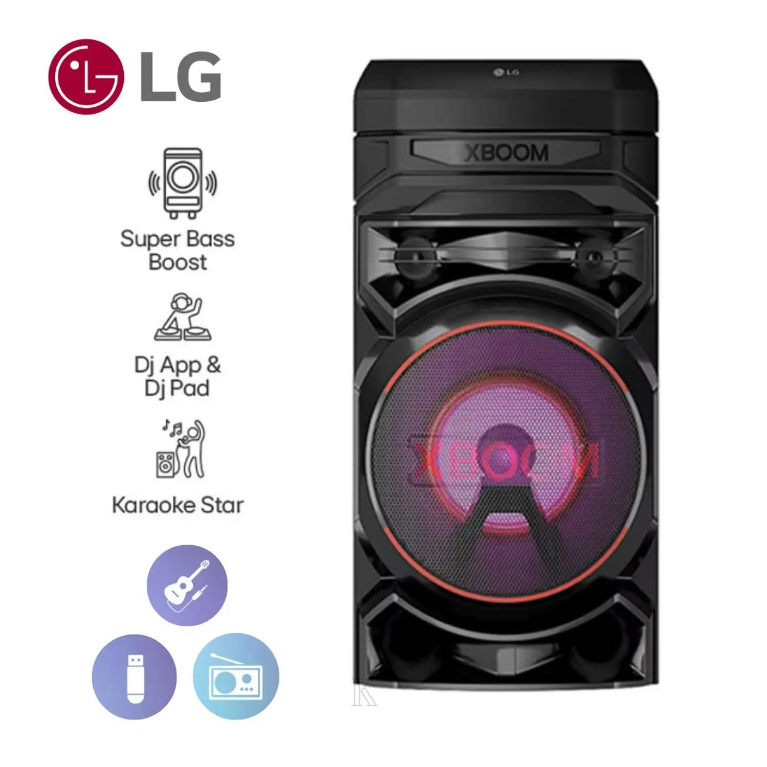 TORRE DE SONIDO LG XBOOM CON BLUETOOTH KARAOKE RNC5 - 2