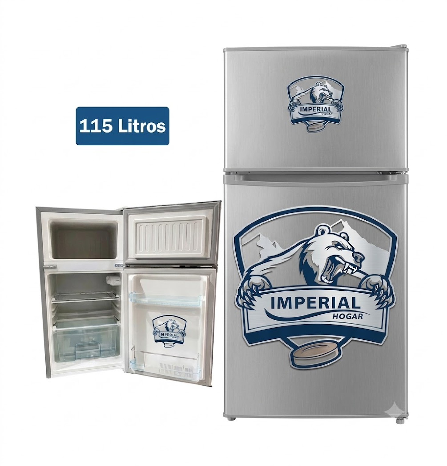Frigobar Imperial 2 Puertas 105L BCD-115 – Gris - 1