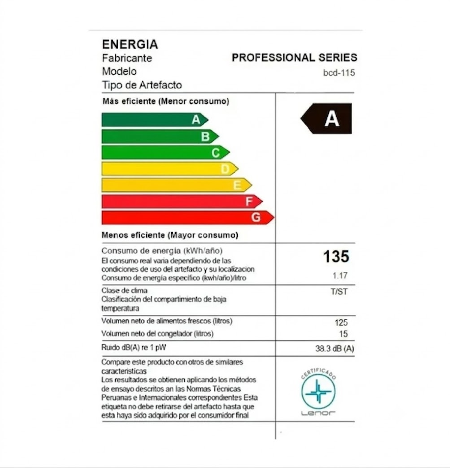 Frigobar Imperial 2 Puertas 105L BCD-115 – Gris - 4