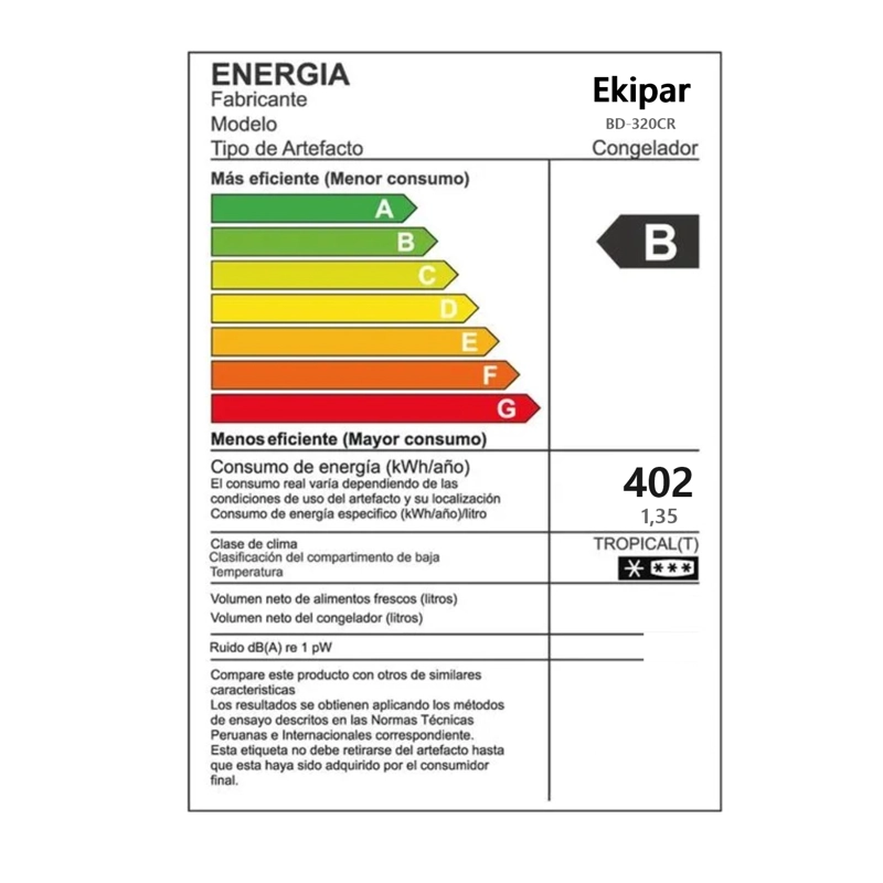 CONGELADORA UNIVERSAL 320 LITROS EKIPAR BD-320CR ACERO INOX - 2