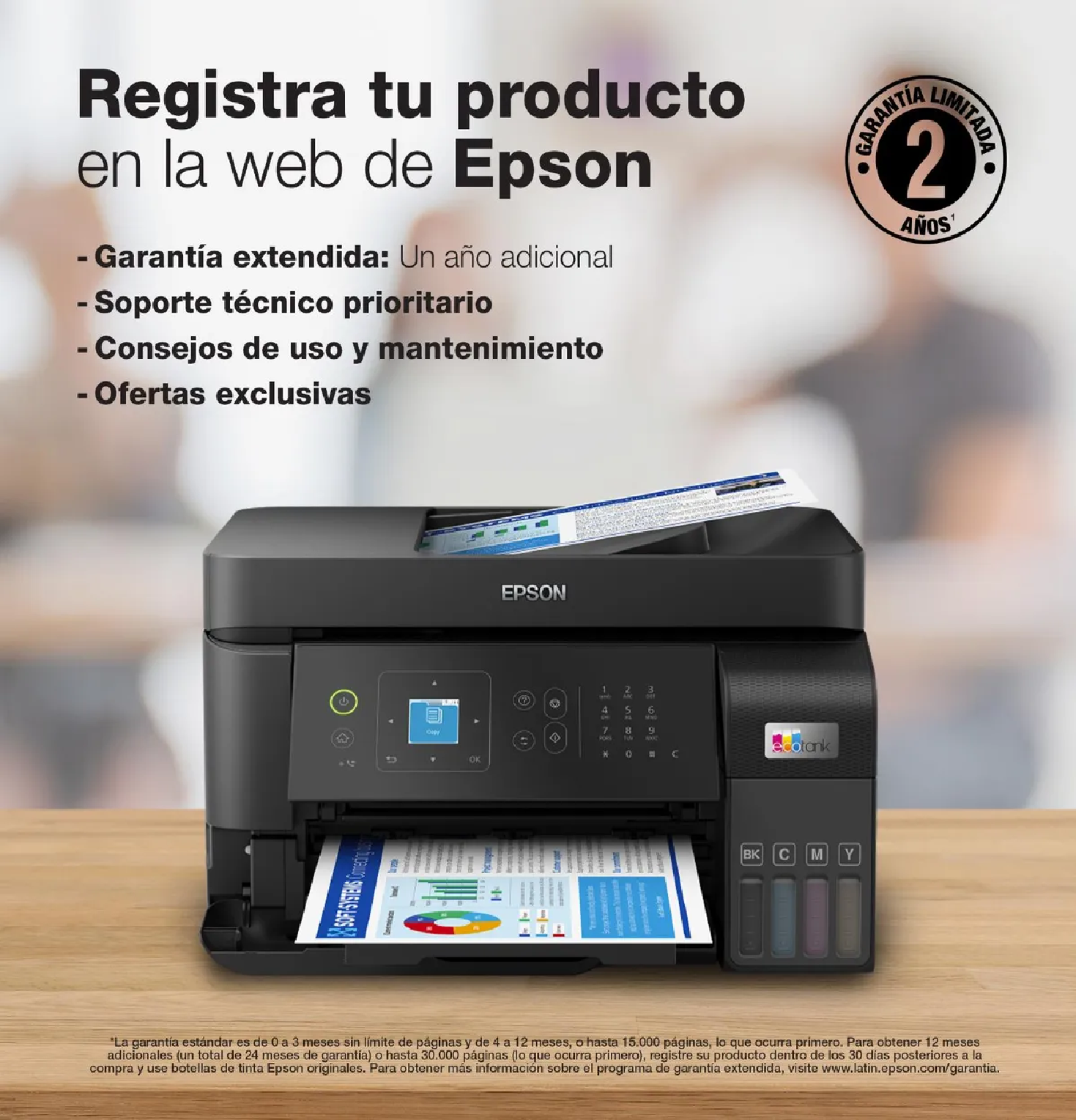 Impresora Multifuncional EPSON Ecotank L5590 Fax USB LAN Wifi - 5
