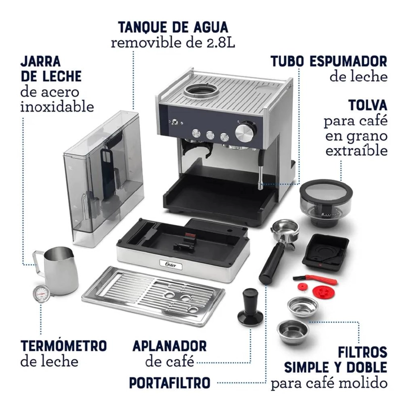 Cafetera Oster Perfect Brew BVSTEM7400 Espresso Profesional - 2