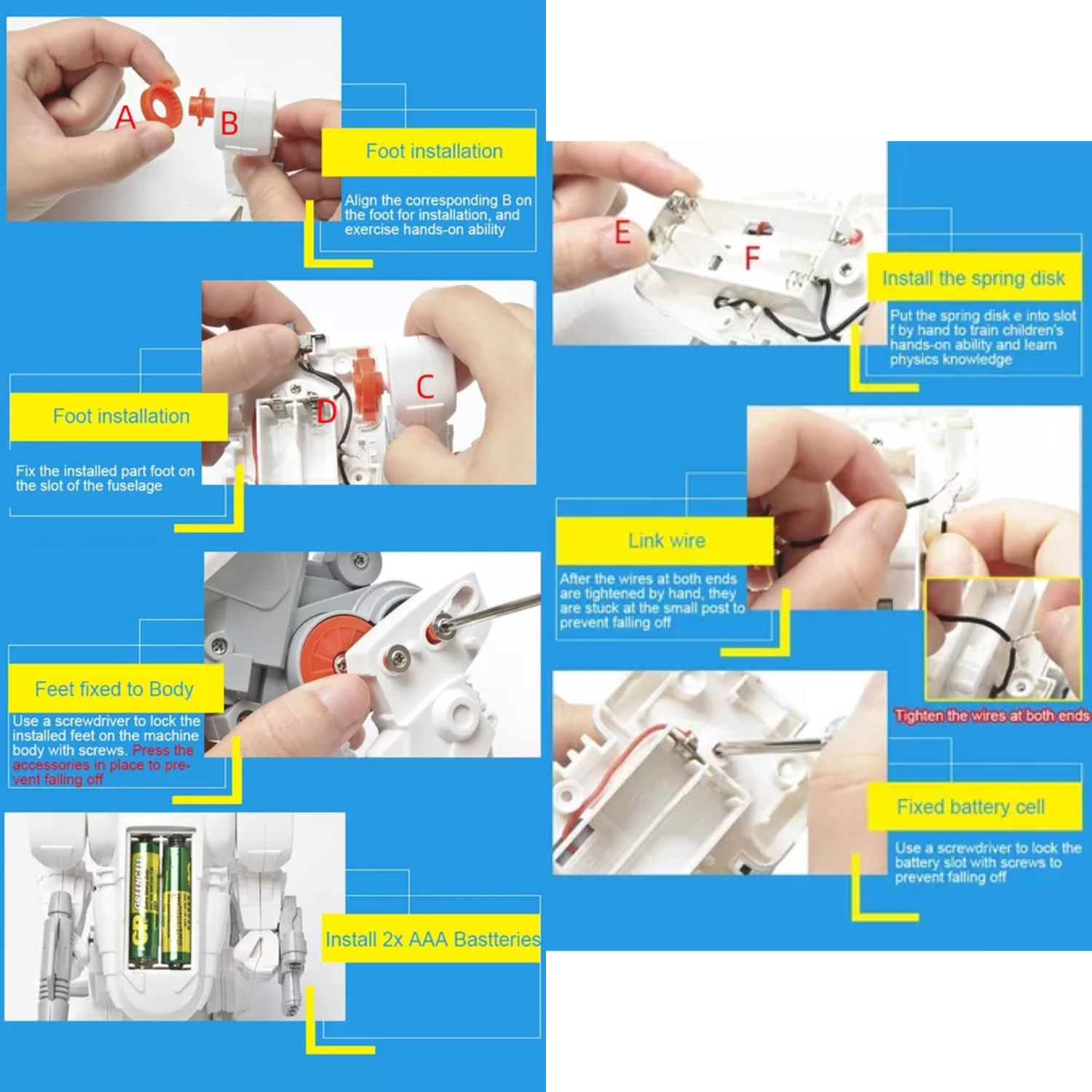 Robot Armable para Niños Guerrero Cute Sunlight - Blanco - 6