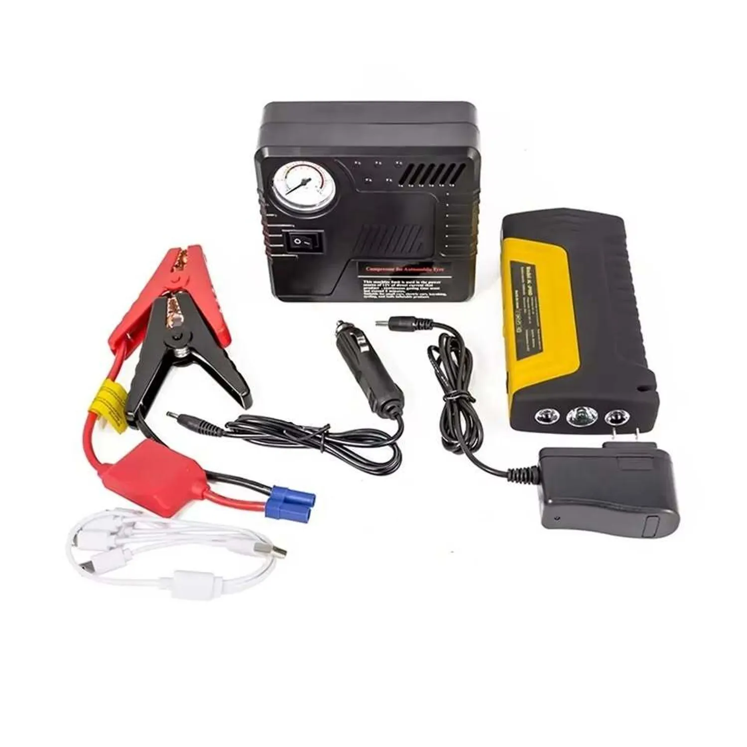 Kit Arrancador de Batería para Auto Recargable Power Bank 12V - 5
