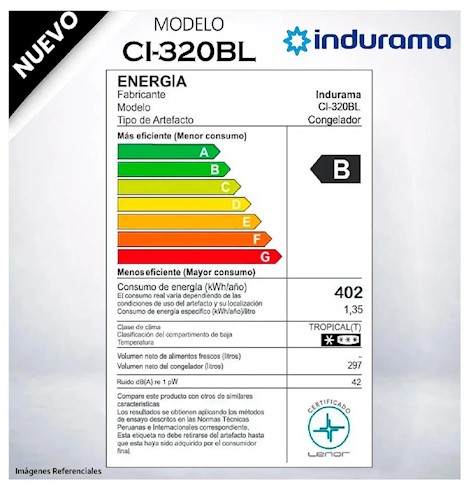 CONGELADORA INDURAMA CI-320BL – 297 LITROS – BLANCO - 5