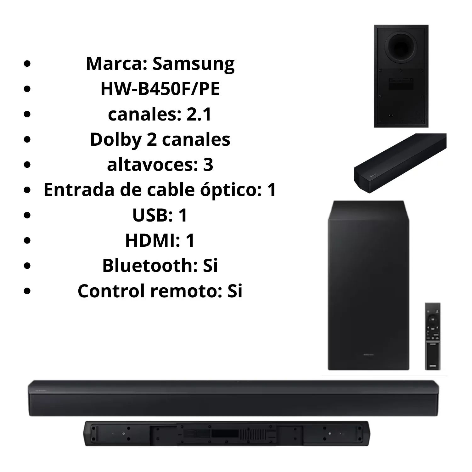 SOUNDBAR DOLBY ATMOS 2.1 CH. HW-B450F (2025)
SAMSUNG - 3