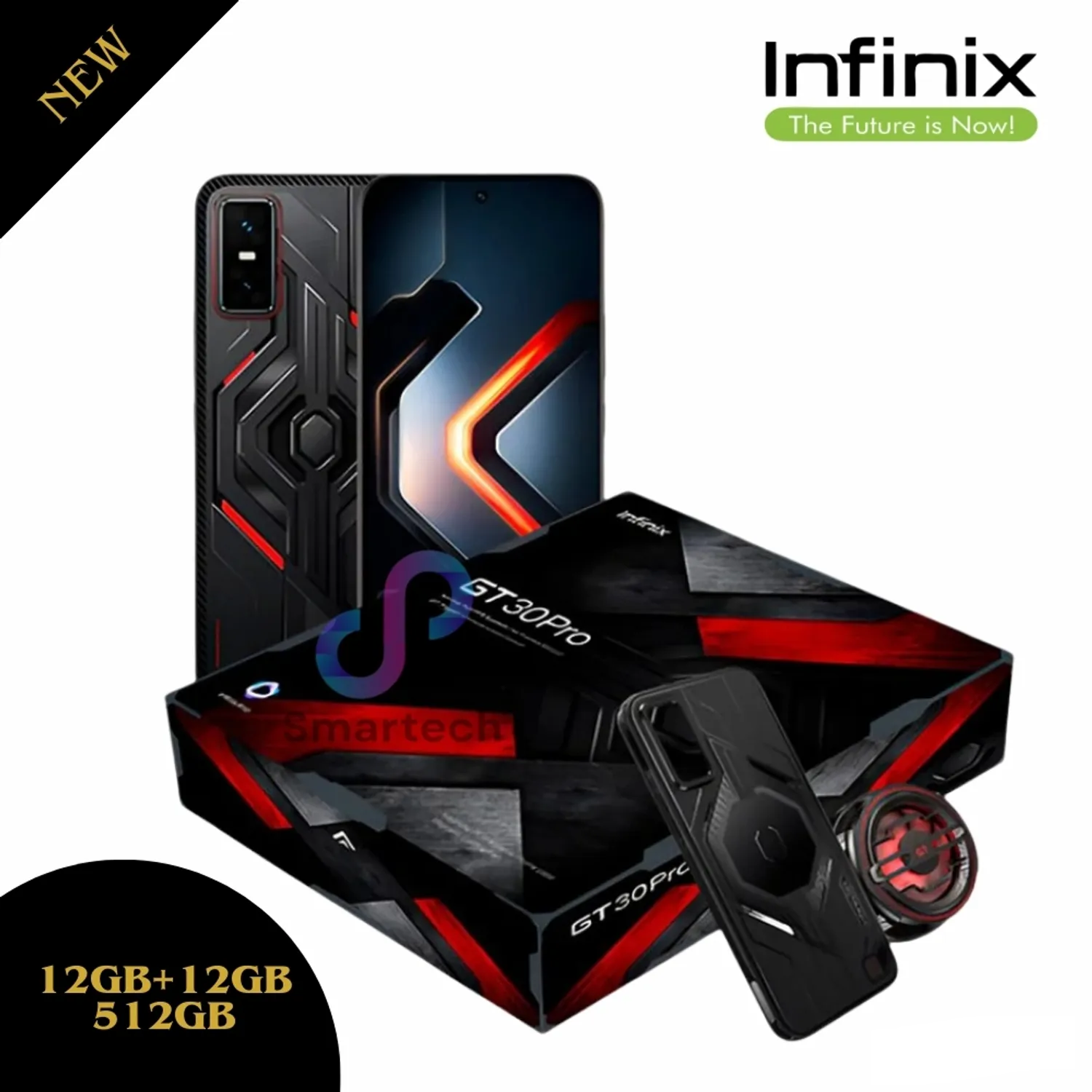 INFINIX GT 30 PRO 12GB+12GB 512GB DARK FLARE + KIT GAMING - 1