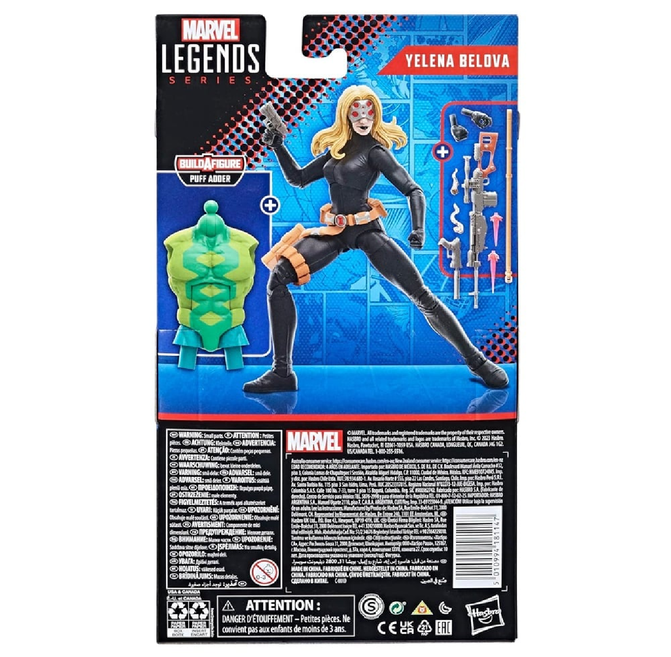 MARVEL LEGENDS AVENGERS YELENA BELOVA VIUDA NEGRA - 15 CM - 3