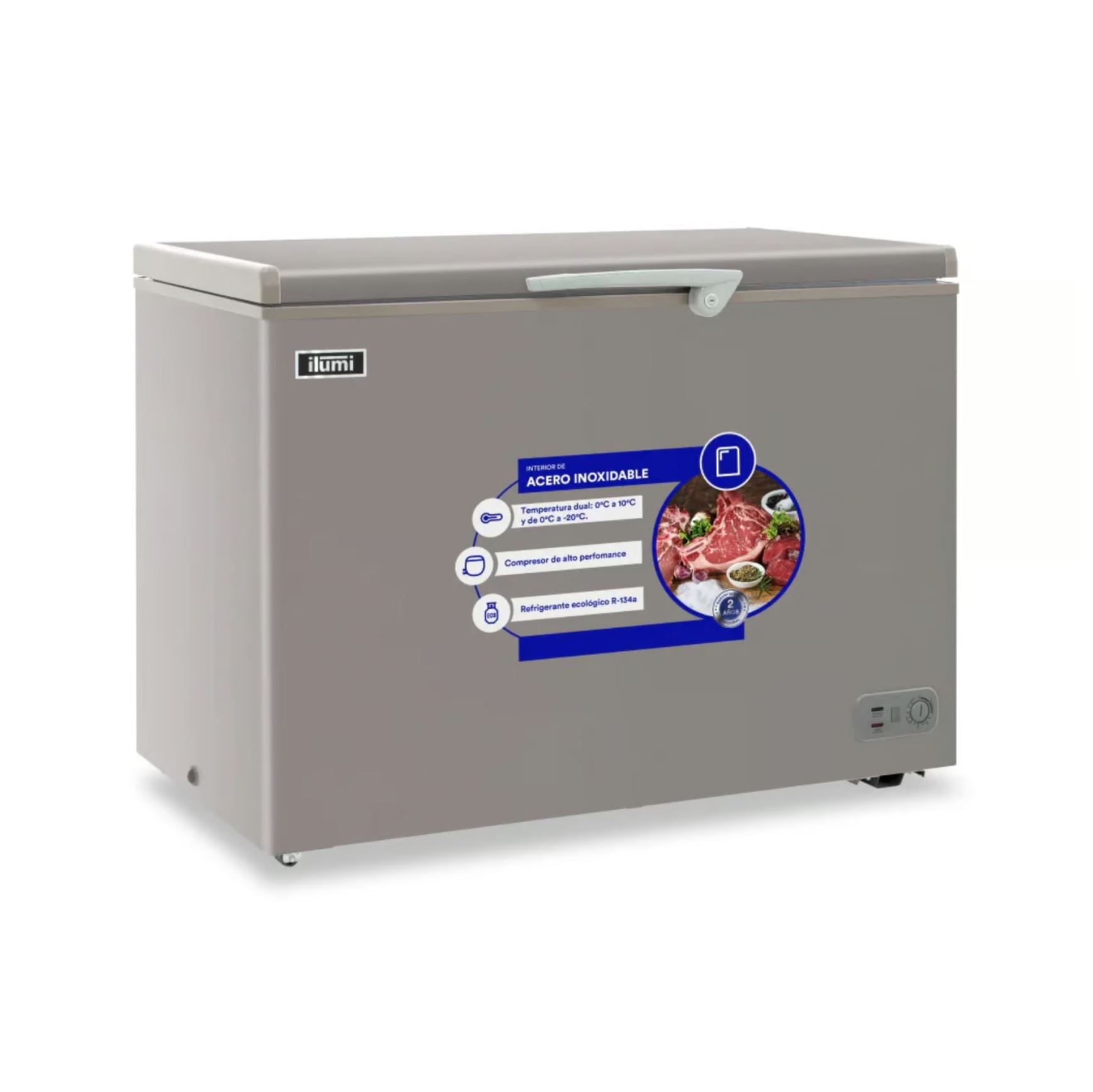 CONGELADORA ILUMI TFI-3400DG 340 LITROS – GRIS - 1