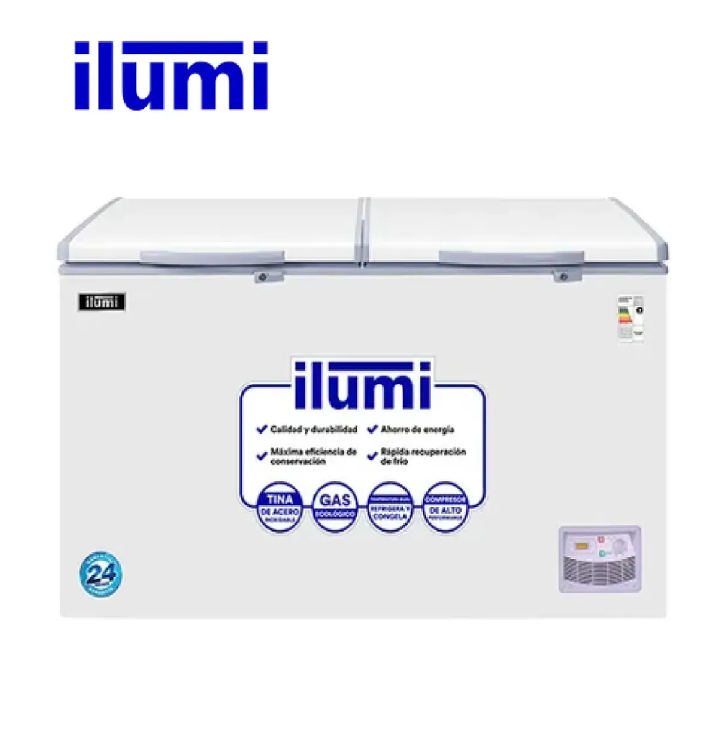 CONGELADORA ILUMI TFI-4402WH 2 TAPAS 440 L – BLANCO - 2