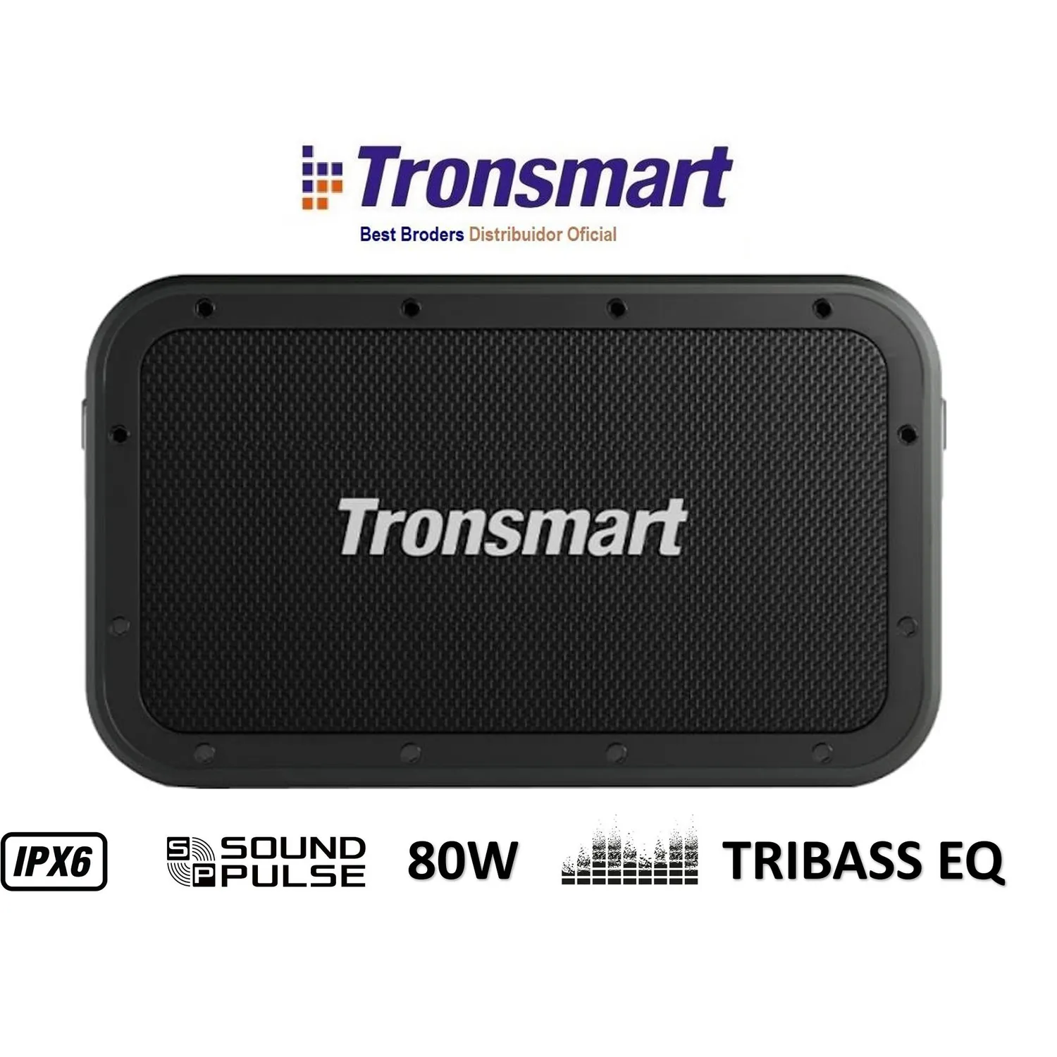 PARLANTE BLUETOOTH TRONSMART FORCE MAX 80W CON SONIDO SOUNDPULSE TWS 2.2 - 1