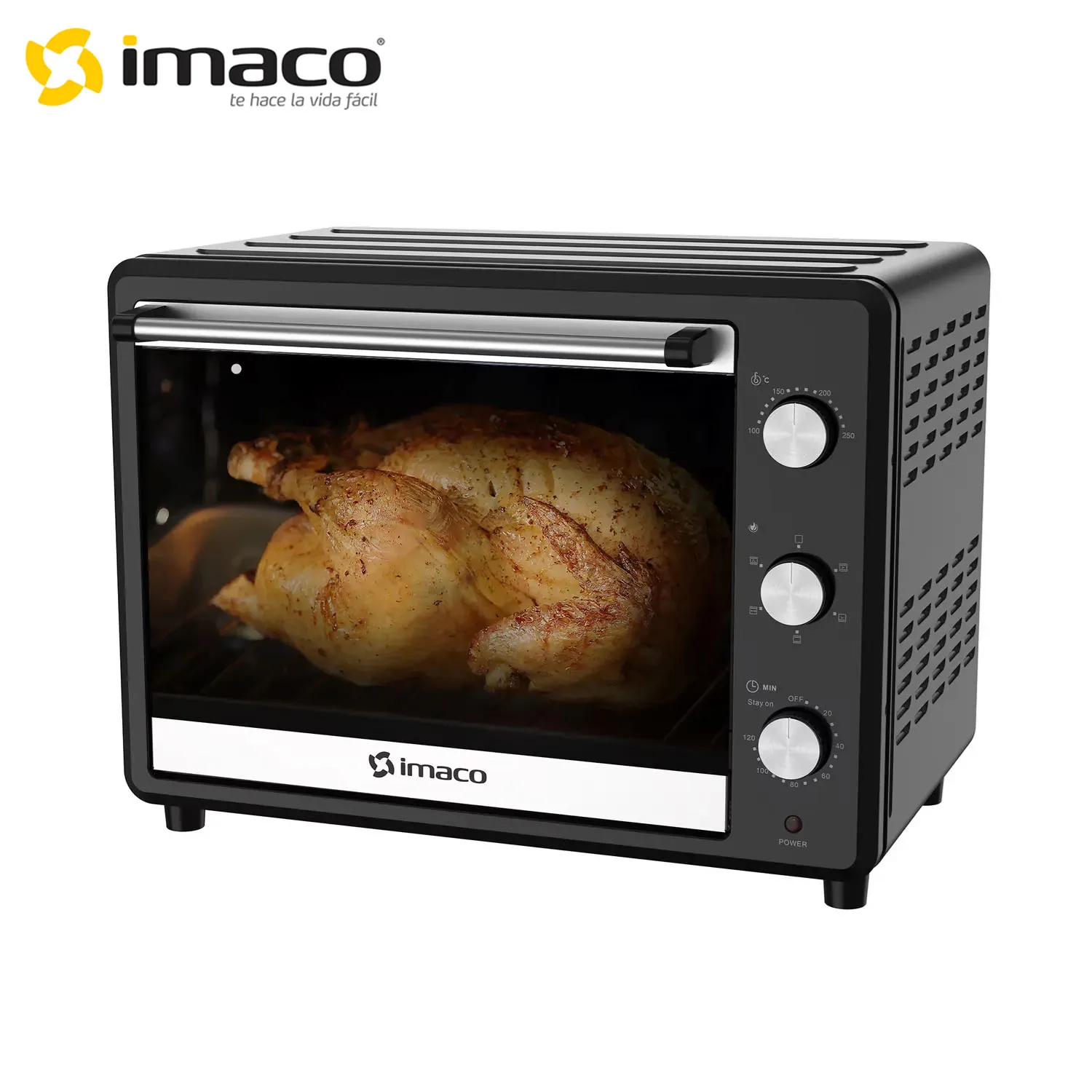 HORNO ELÉCTRICO IMACO 55L CON ROSTICERO HEB55R – NEGRO - 1