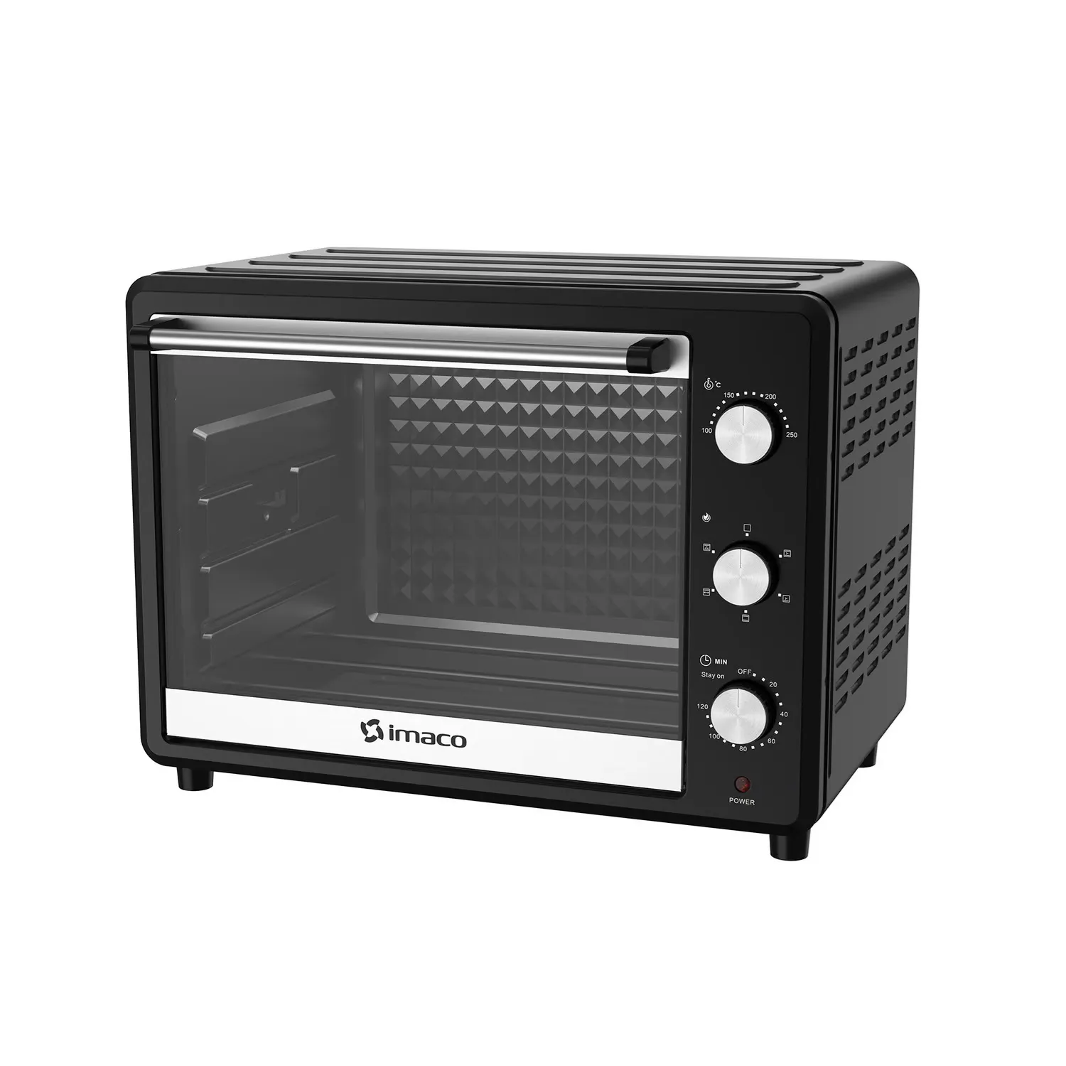HORNO ELÉCTRICO IMACO 55L CON ROSTICERO HEB55R – NEGRO - 3