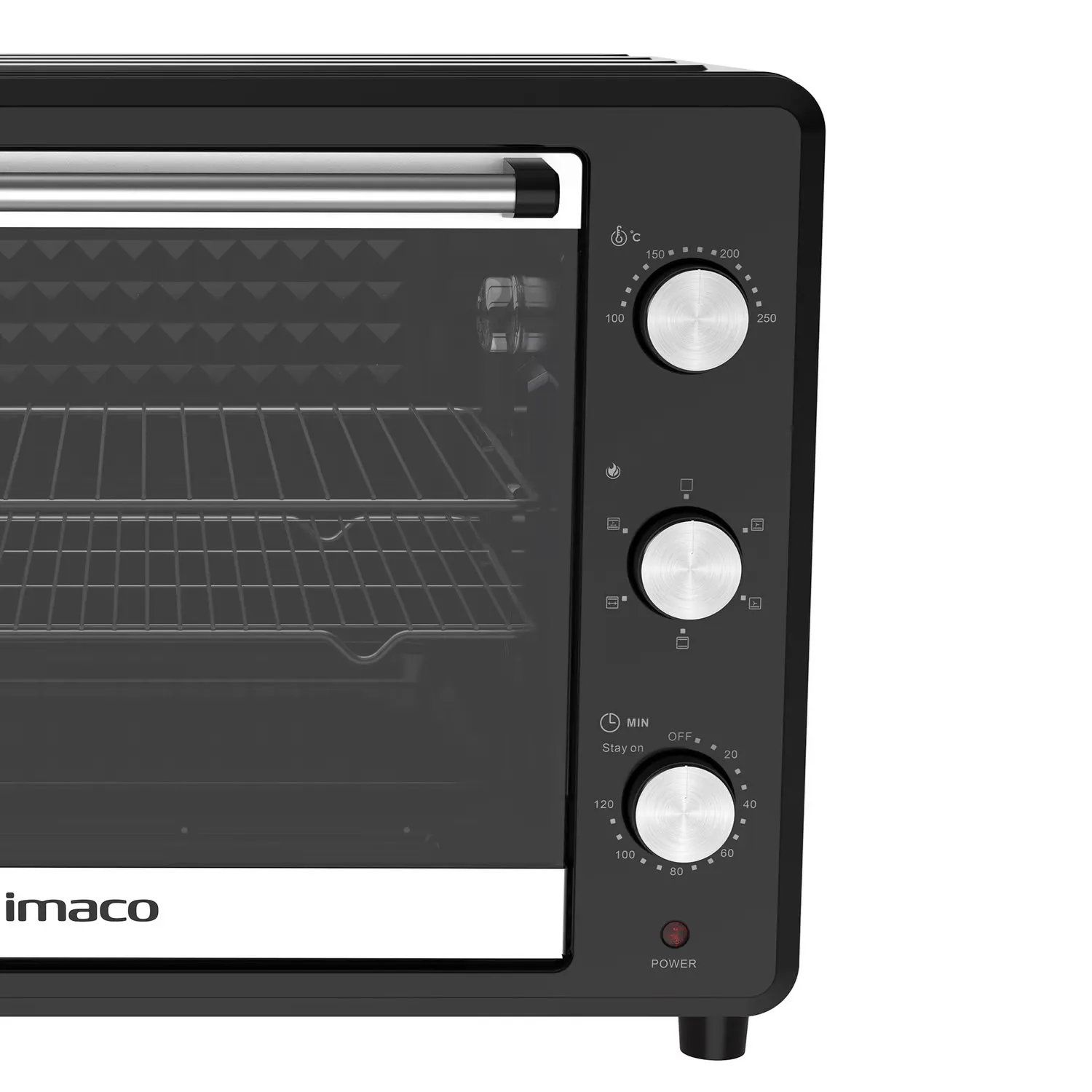 HORNO ELÉCTRICO IMACO 55L CON ROSTICERO HEB55R – NEGRO - 4