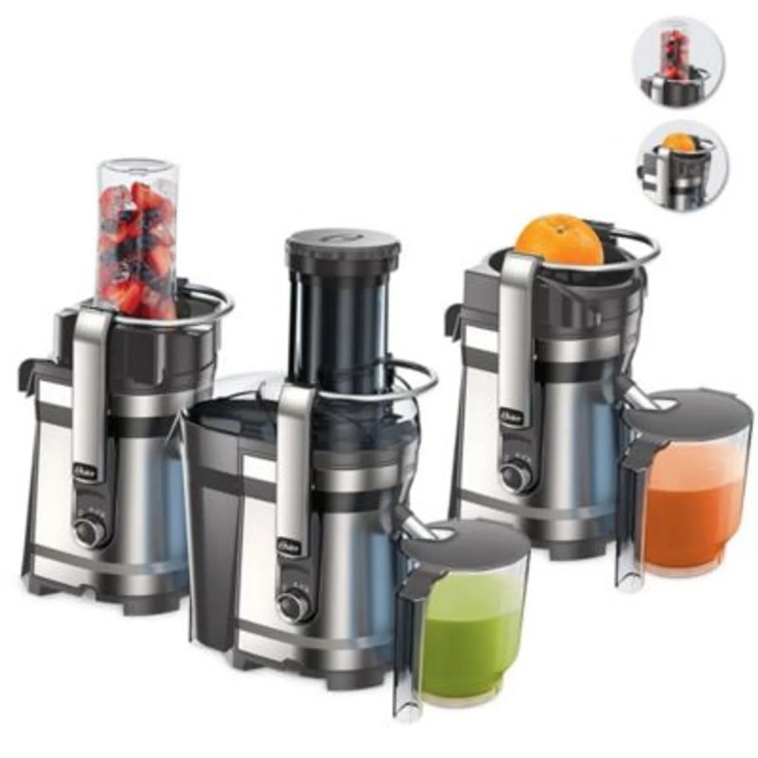 EXTRACTOR DE JUGOS 3 EN 1 OSTER FPSTJE318C 1000W - PLATEADO - 1