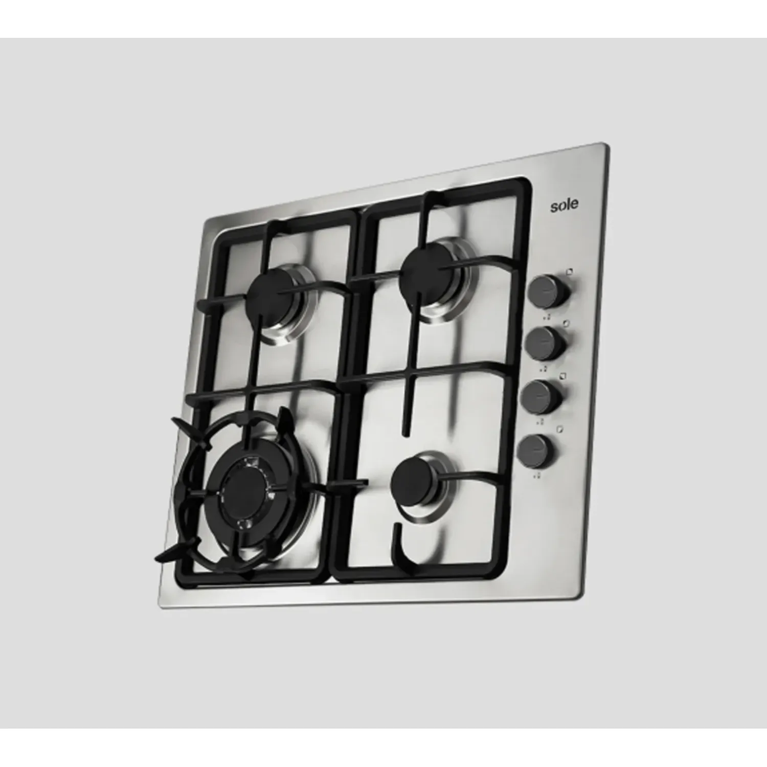 COCINA ENCIMERA A GAS DE ACERO INOXIDABLE 58 CM SOLE SOLCO036V2 - 3