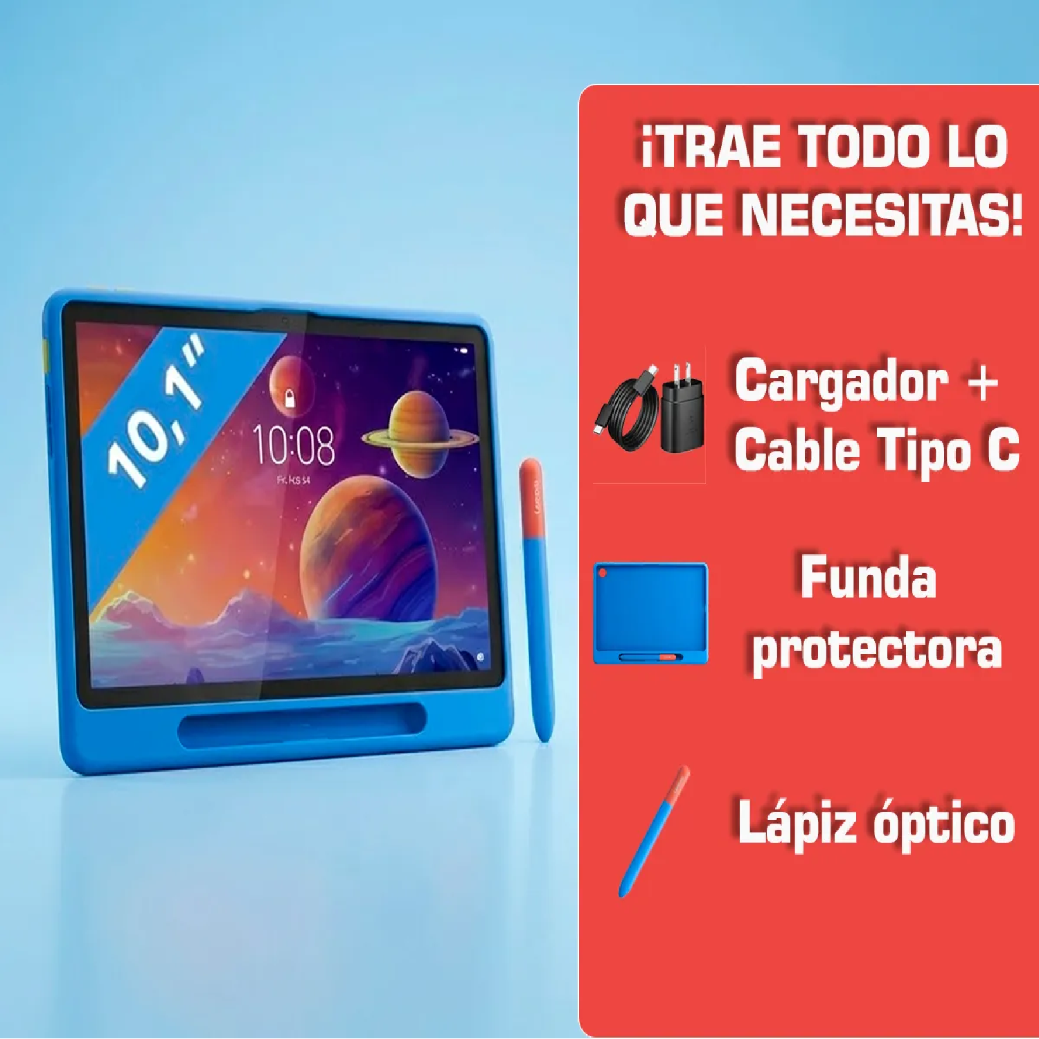 Tablet Lenovo Tab 10.1” TB311FU 4GB RAM 64GB + Funda y Lápiz Passive Pen - 3