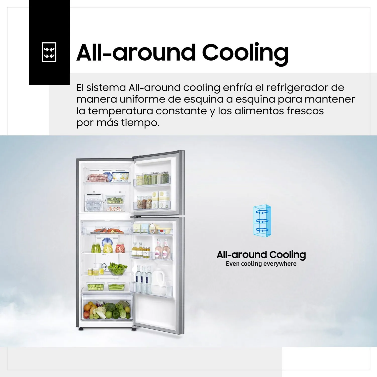 REFRIGERADORA SAMSUNG 255L RT25FARADS8 NO FROST - SILVER - 4