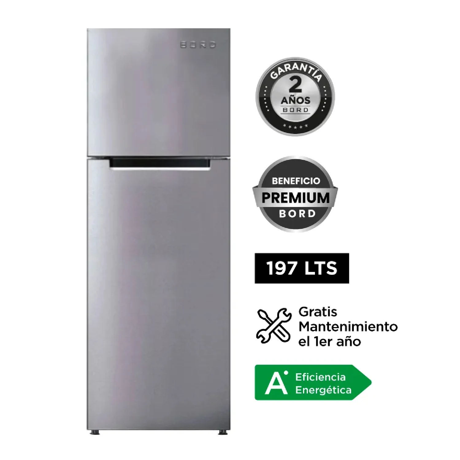 Refrigeradora Bord 197 L No Frost RE190NFI-H - Silver - 1