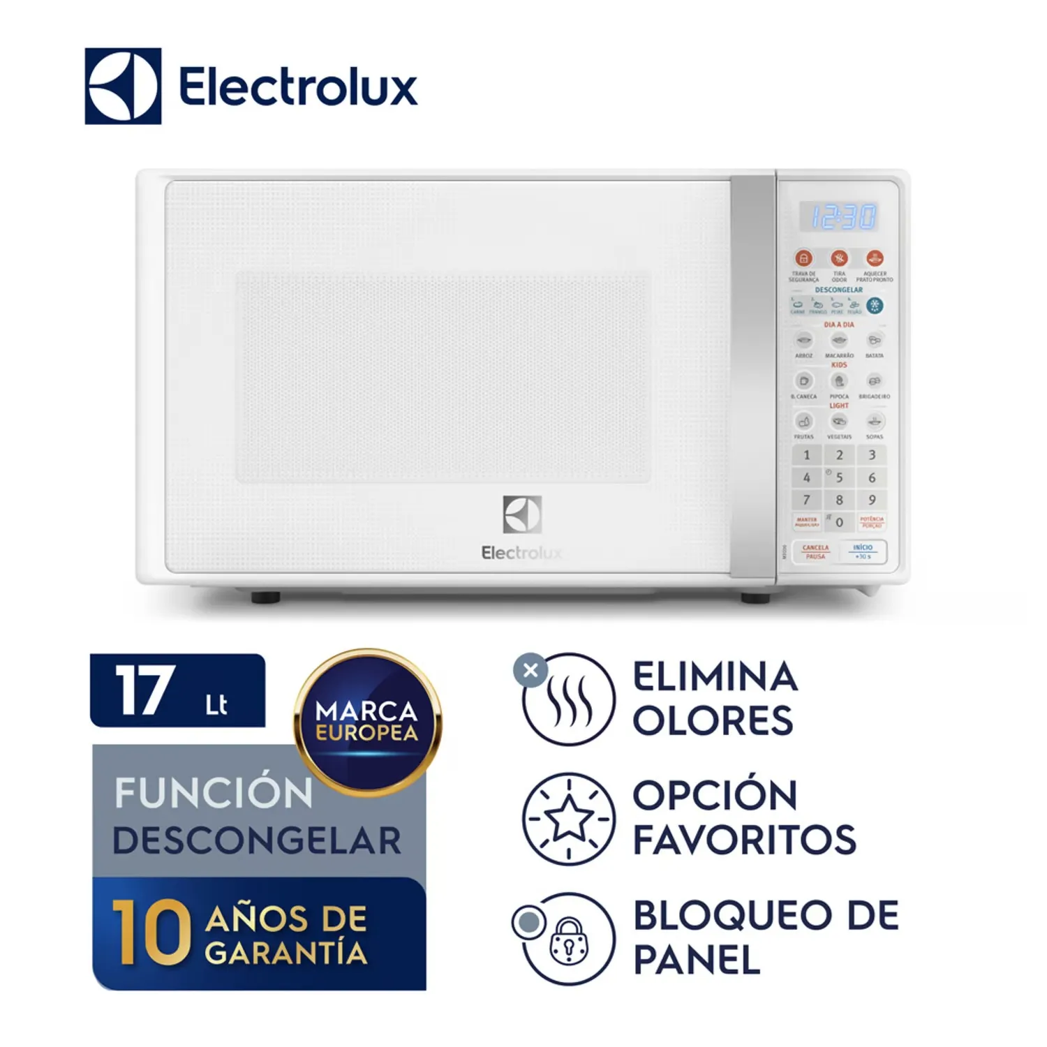 HORNO MICROONDAS ELECTROLUX 17L EMDO17S2GSRUW – BLANCO - 1