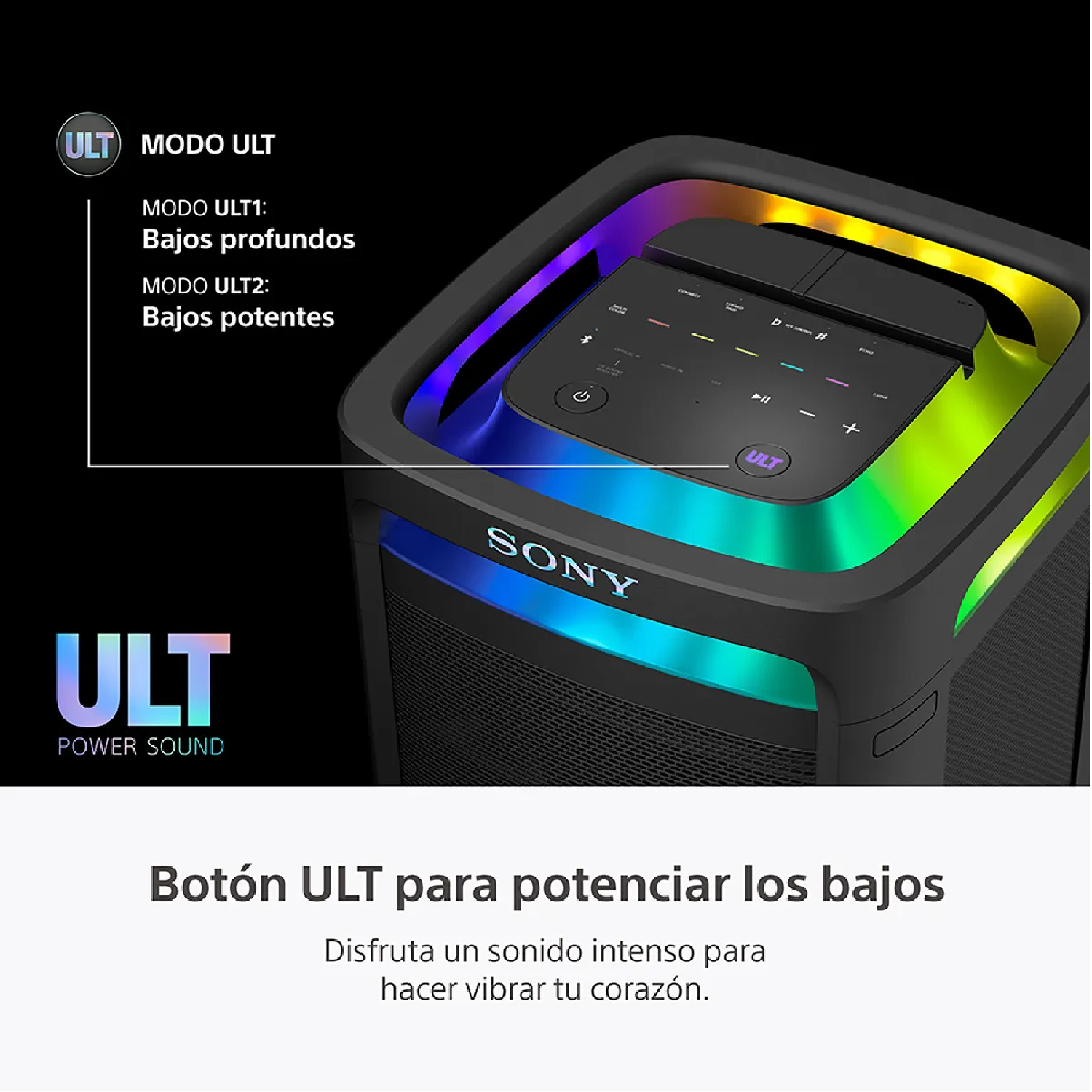 PARLANTE BLUETOOTH SONY SRS-ULT900AC ULT TOWER 9 PARA FIESTAS – NEGRO - 3