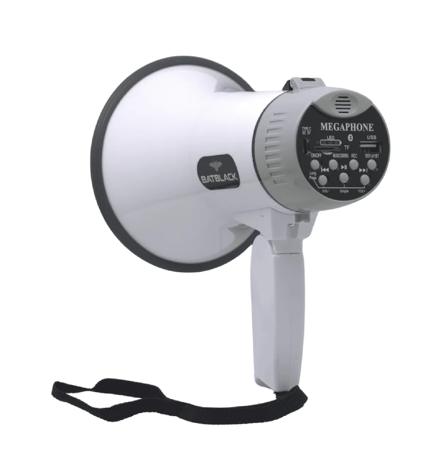 MEGÁFONO RECARGABLE BT-XB32 40W BATBLACK BATERÍA LITIO 3.7V - BLANCO - 3