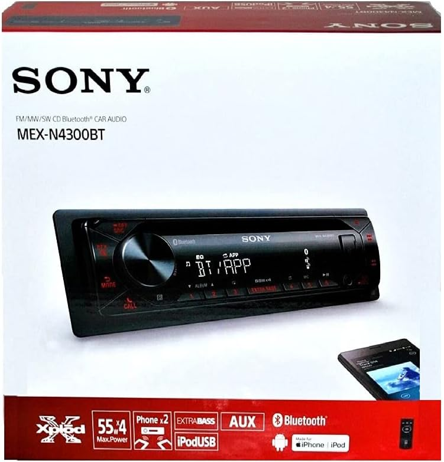 AUTORADIO EXTRA BASS 55 W SONY MEX-N4300BT/Q1E - NEGRO - 2