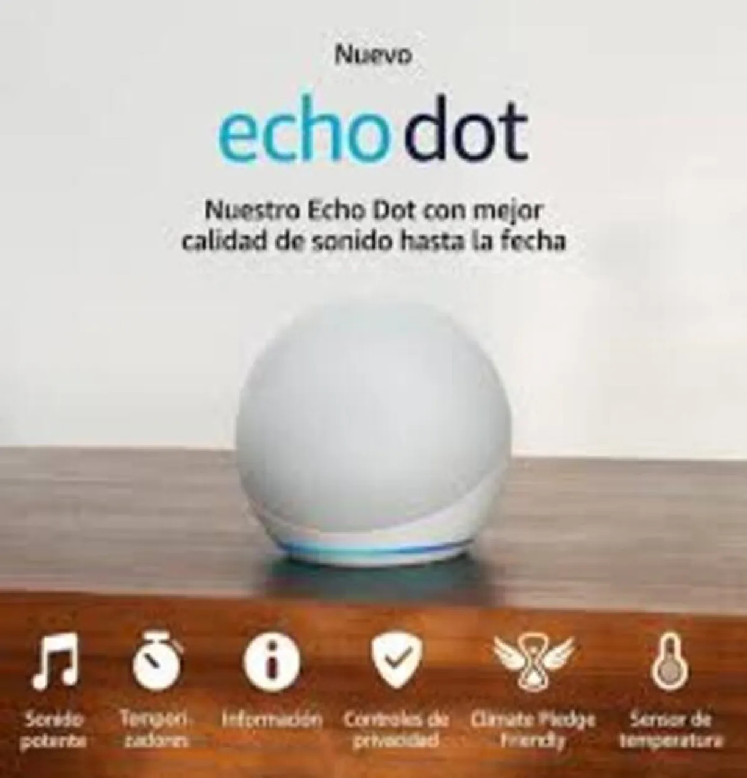 PARLANTE INTELIGENTE AMAZON ECHO DOT (5TA GENERACIÓN) CON ALEXA – BLANCO - 2