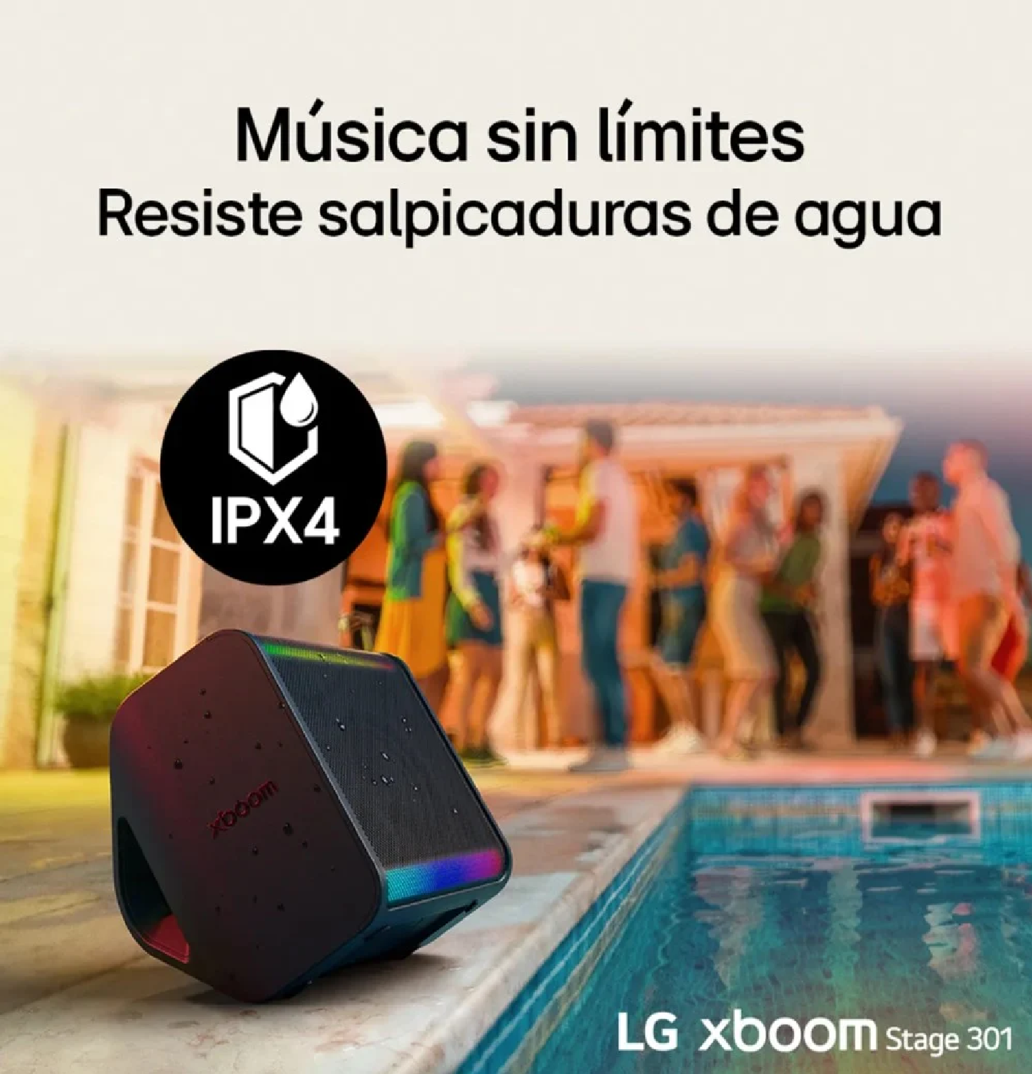 PARLANTE BLUETOOTH LG XBOOM STAGE 301 120W IPX4 (2025) - 4