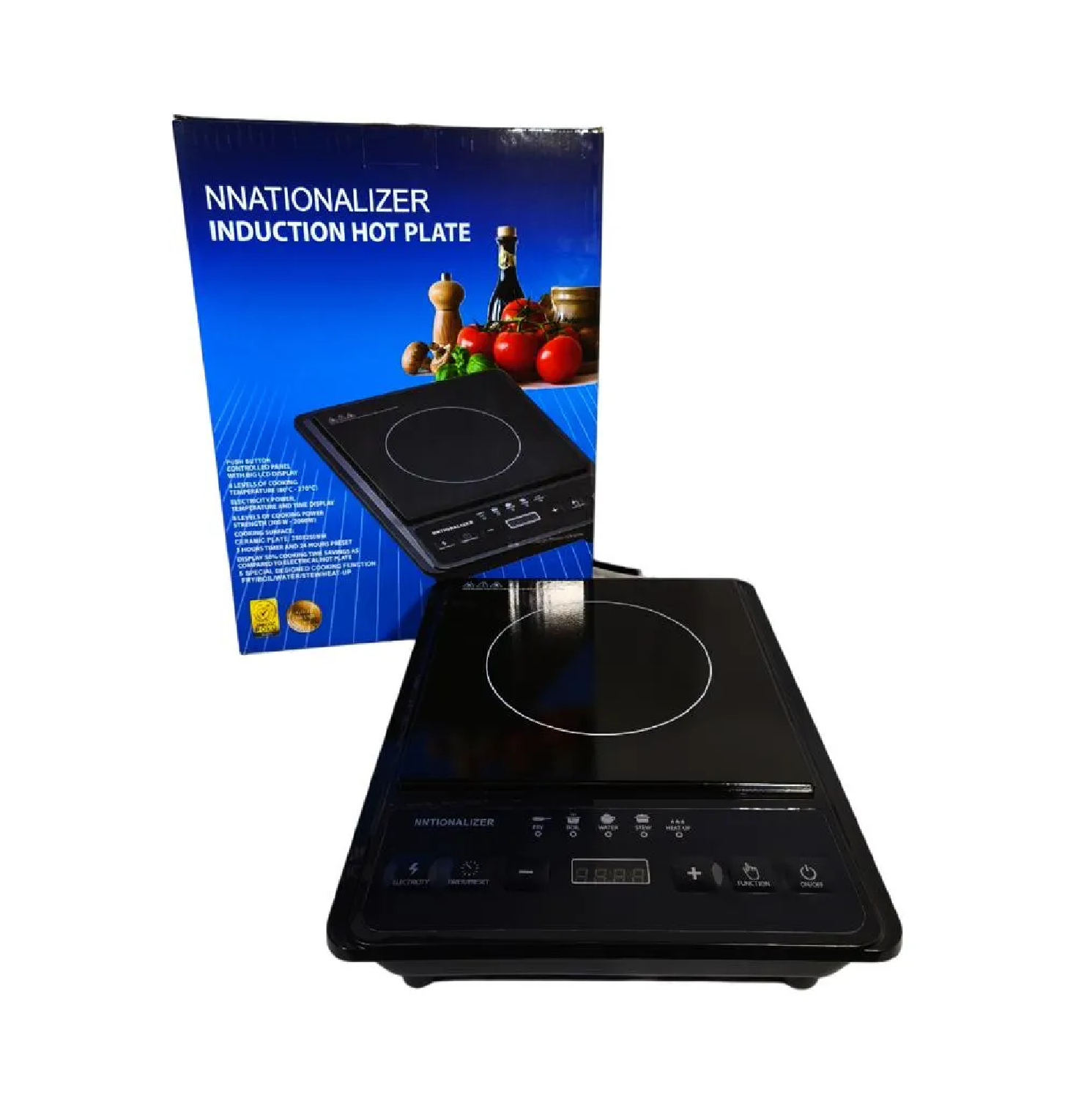 COCINA INDUCCIÓN DE 1 HORNILLA NNATIONALIZER NN-ALPI05 DE 2000W - NEGRO - 1